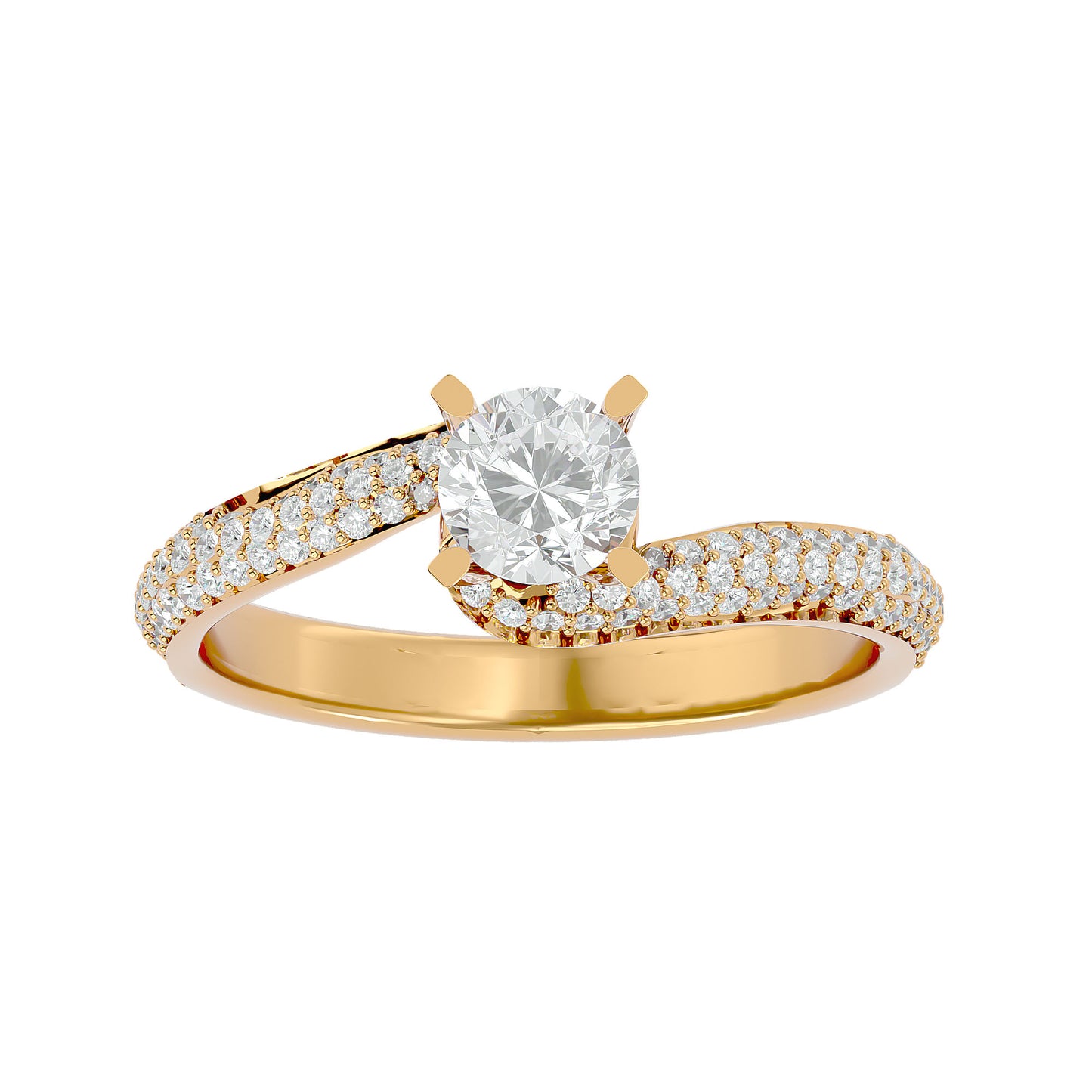 Mira bypass diamond engagement ring