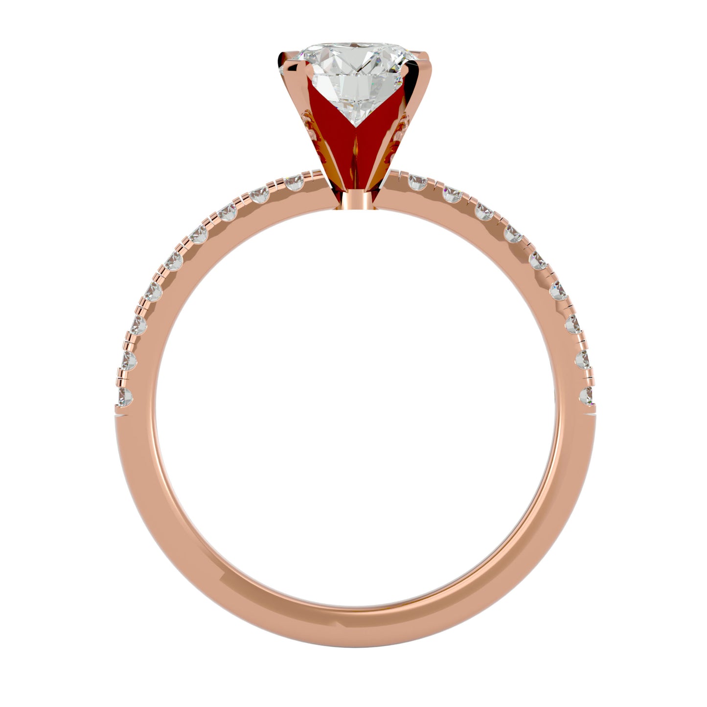 Sloane side diamond engagement ring