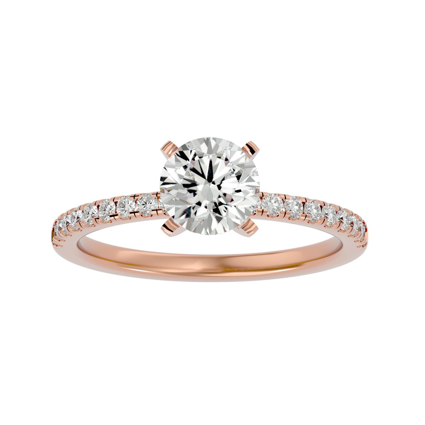 Sloane side diamond engagement ring