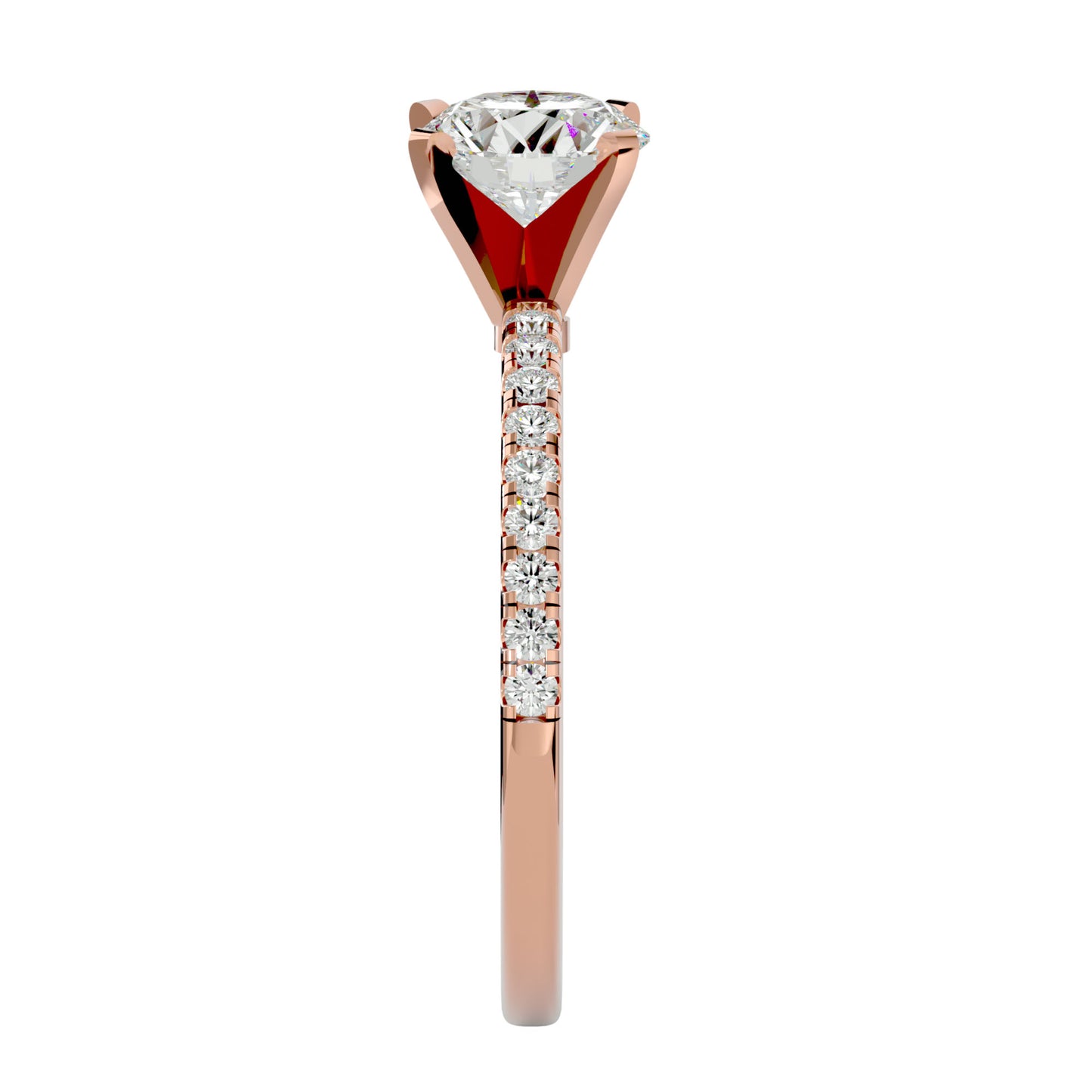 Sloane side diamond engagement ring