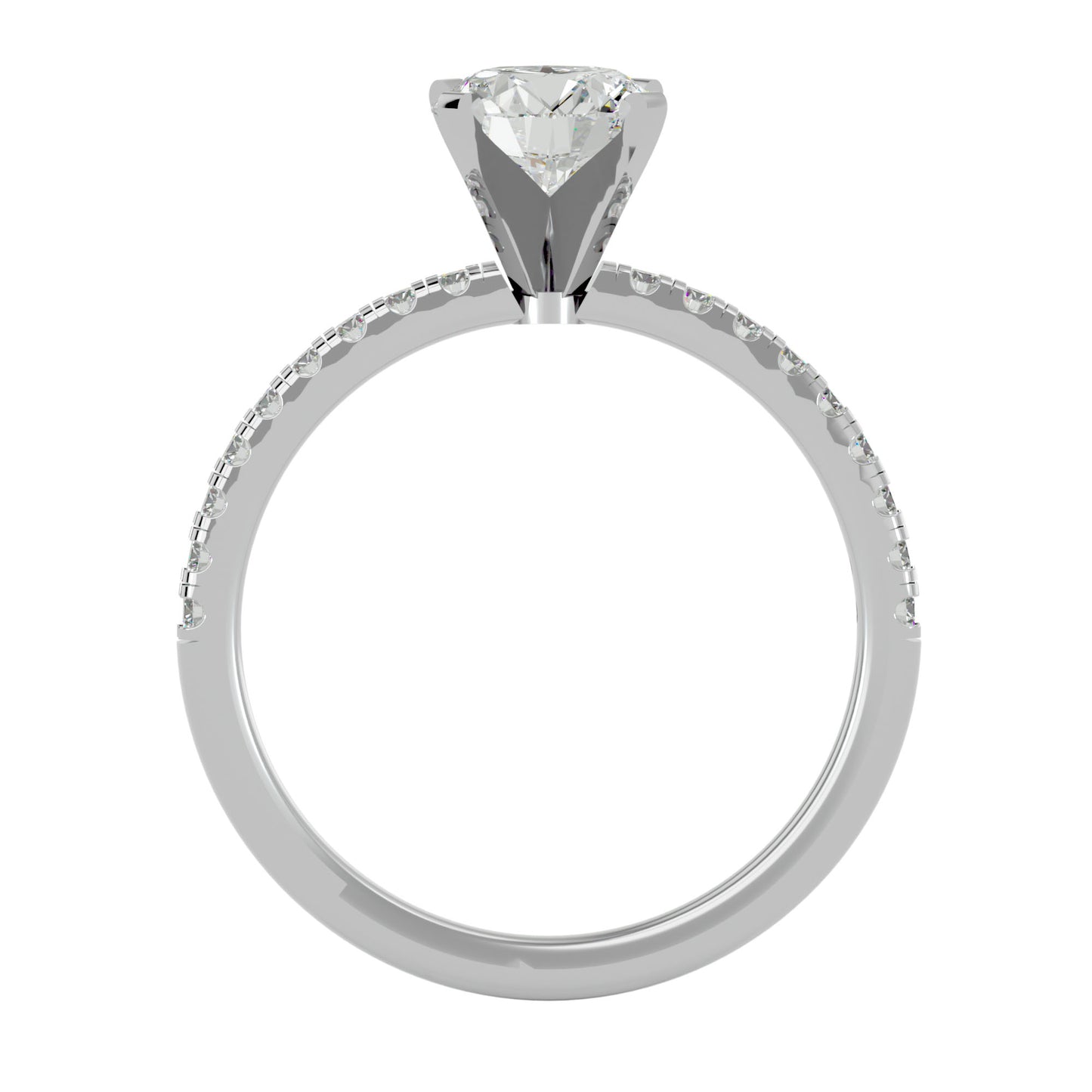 Sloane side diamond engagement ring