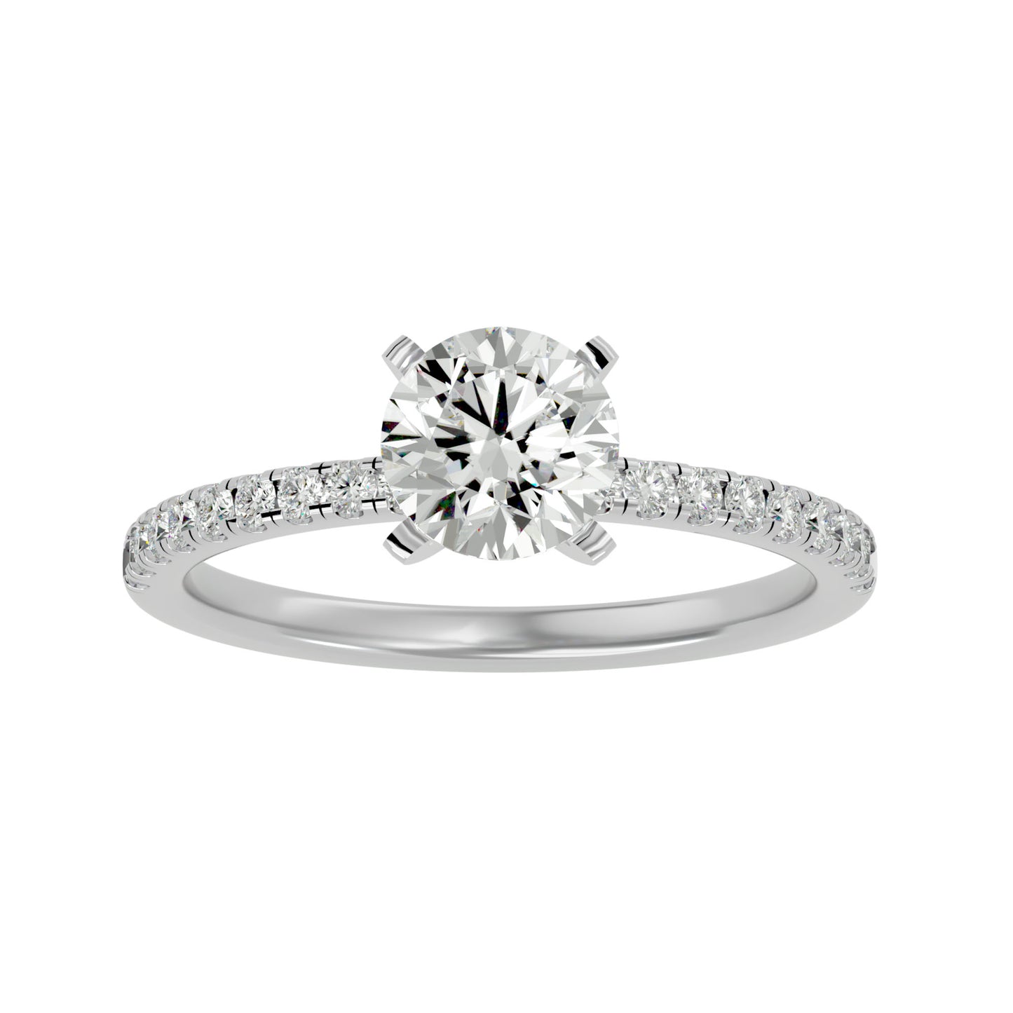Sloane side diamond engagement ring