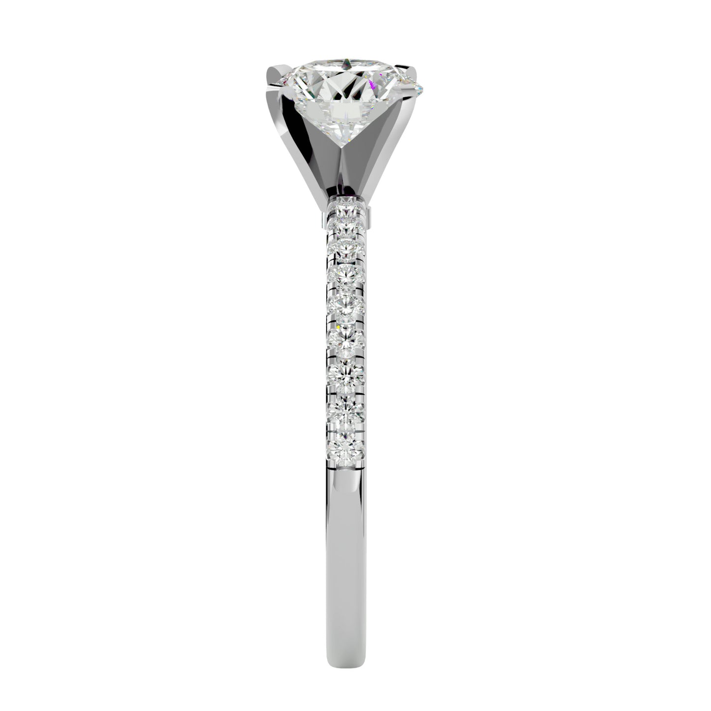 Sloane side diamond engagement ring