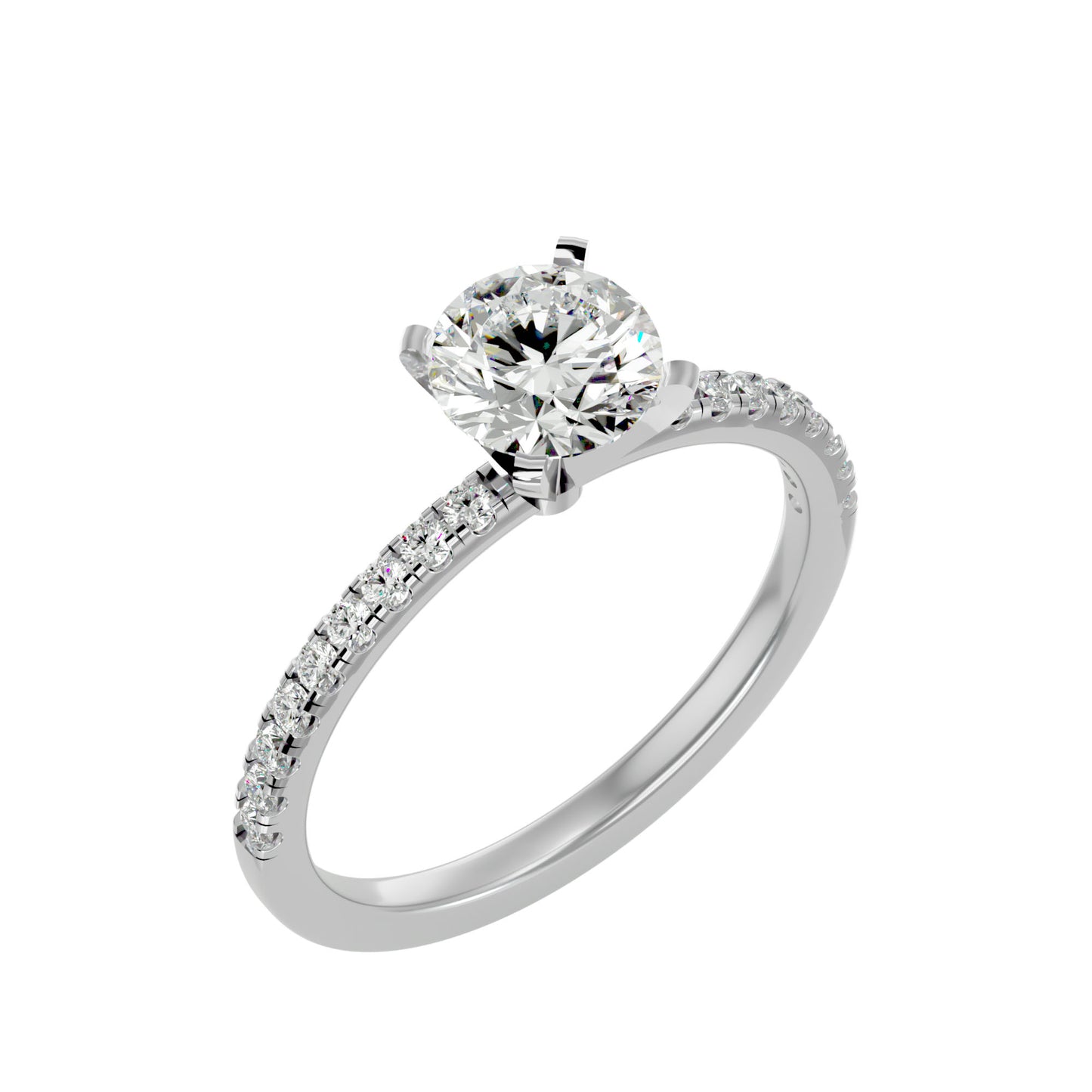 Sloane side diamond engagement ring