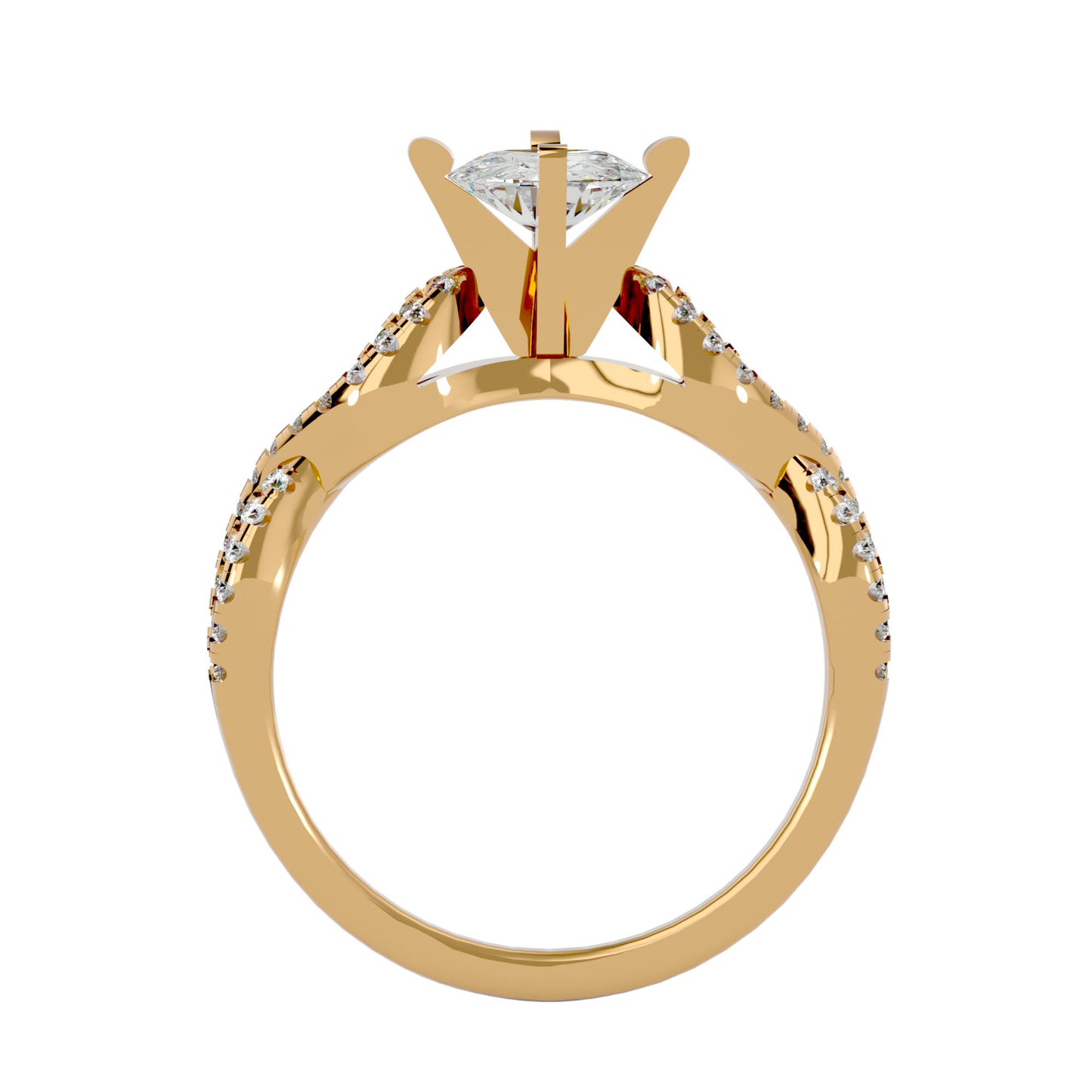 Zarael criss cross diamond engagement ring