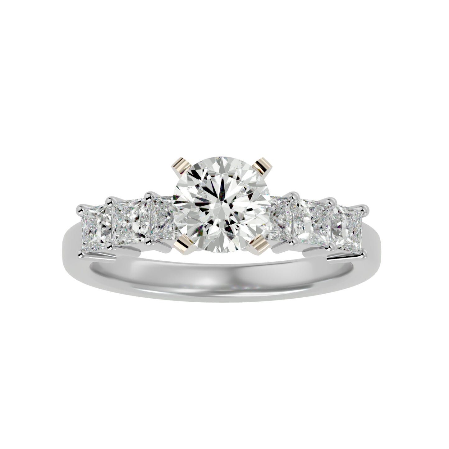 Davinia side princess diamond engagement ring