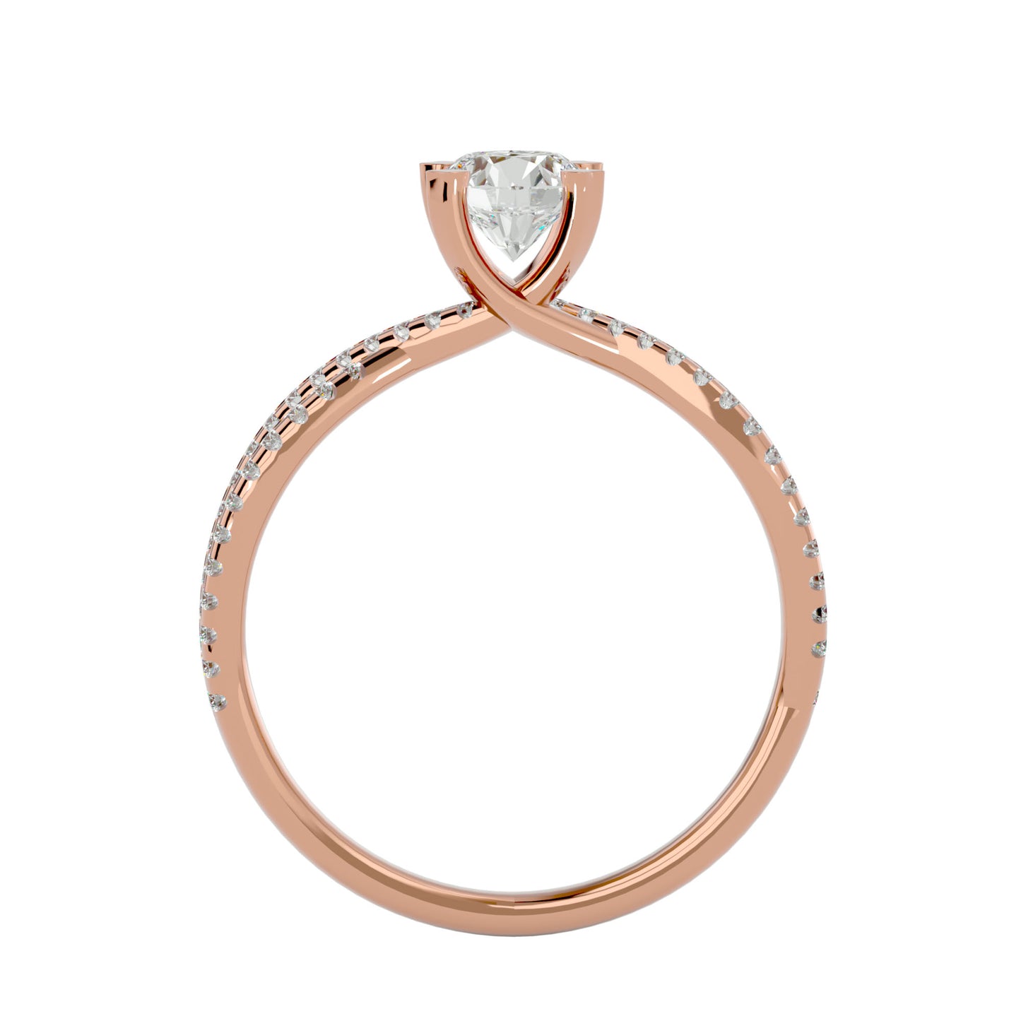 Finola criss cross diamond engagement ring