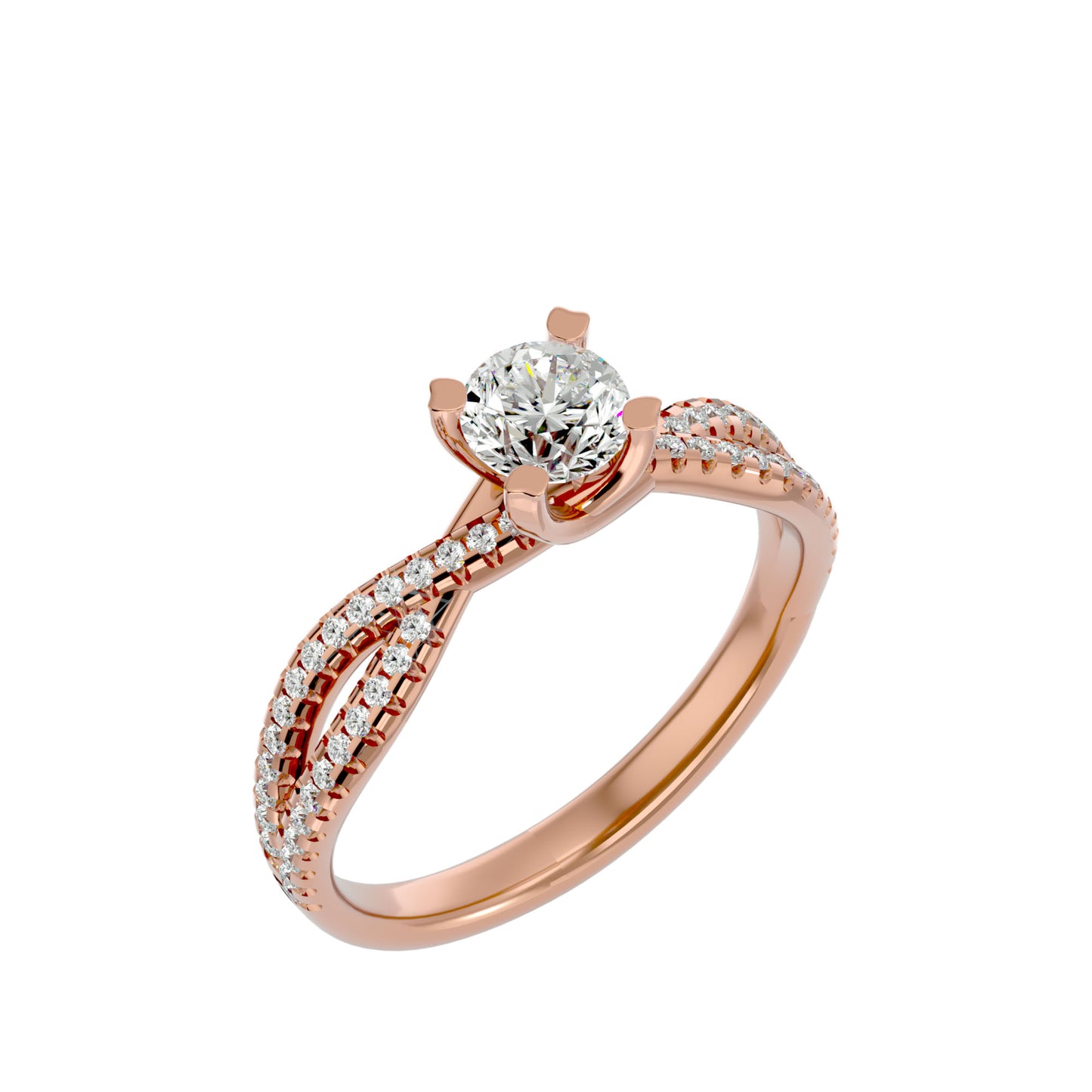 Finola criss cross diamond engagement ring
