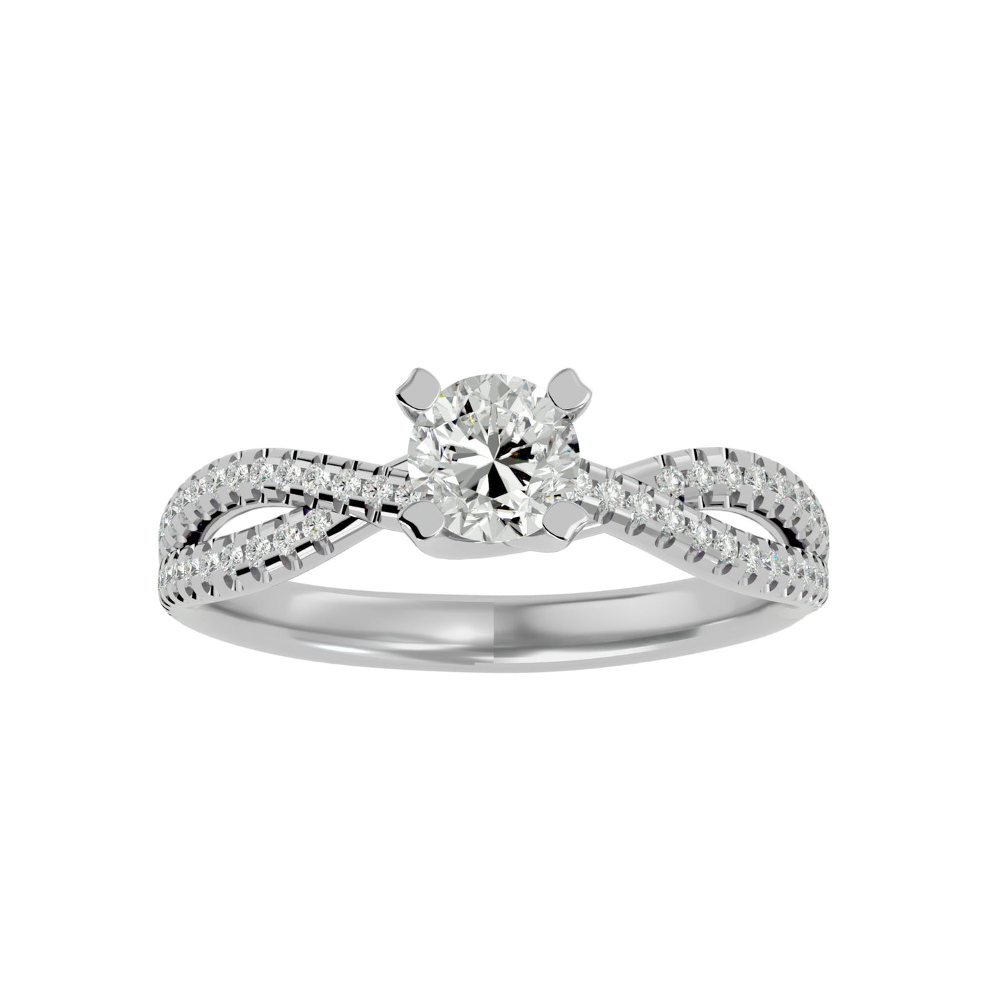 Finola criss cross diamond engagement ring