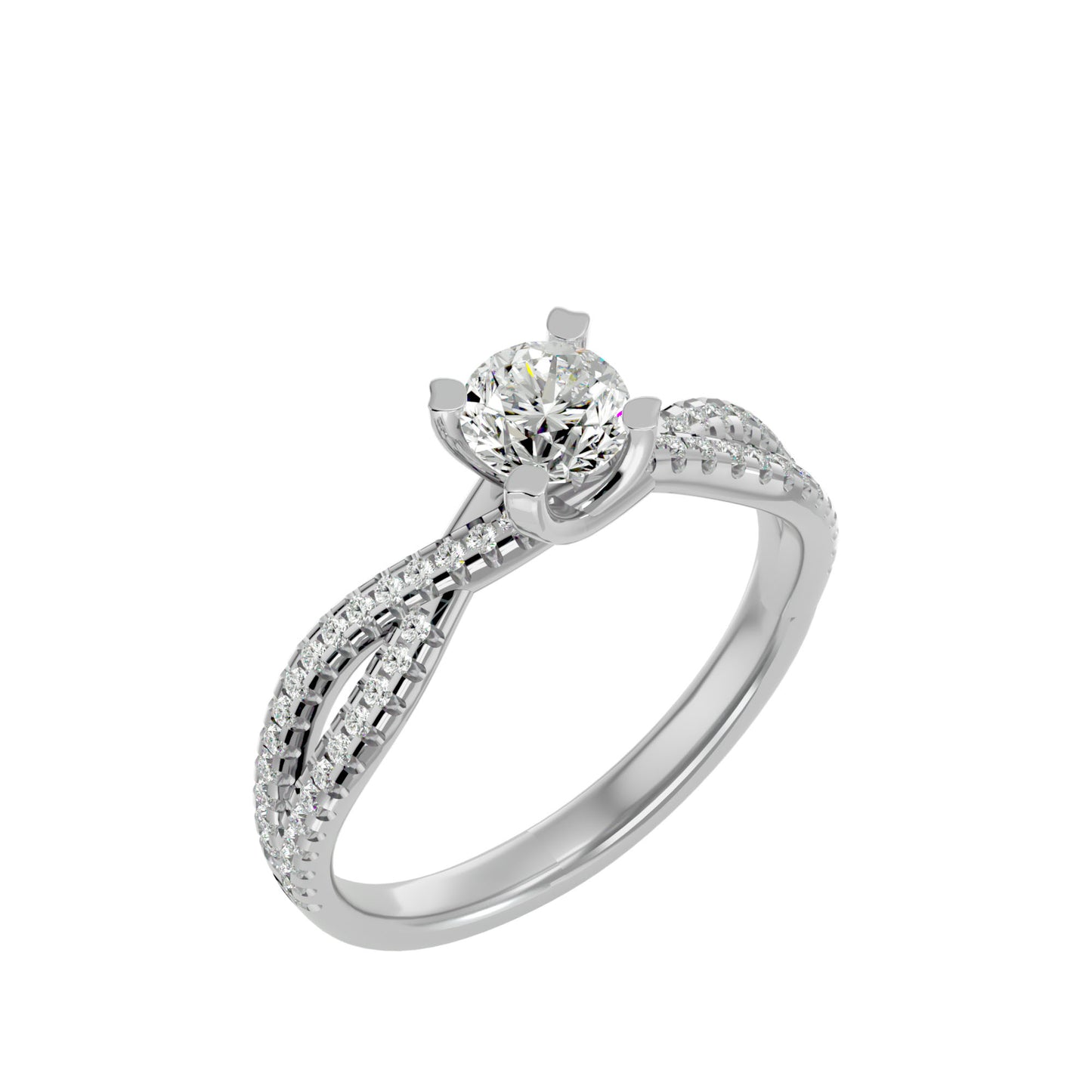 Finola criss cross diamond engagement ring