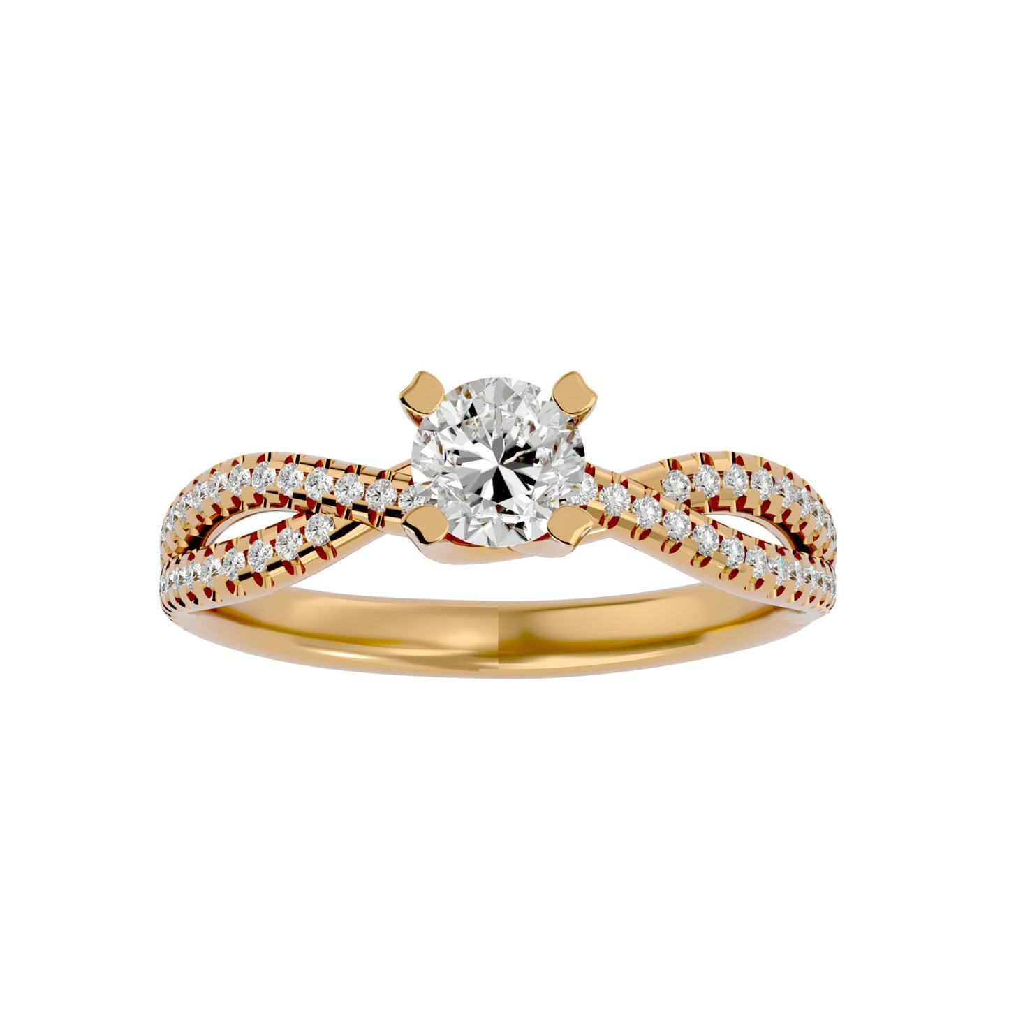 Finola criss cross diamond engagement ring