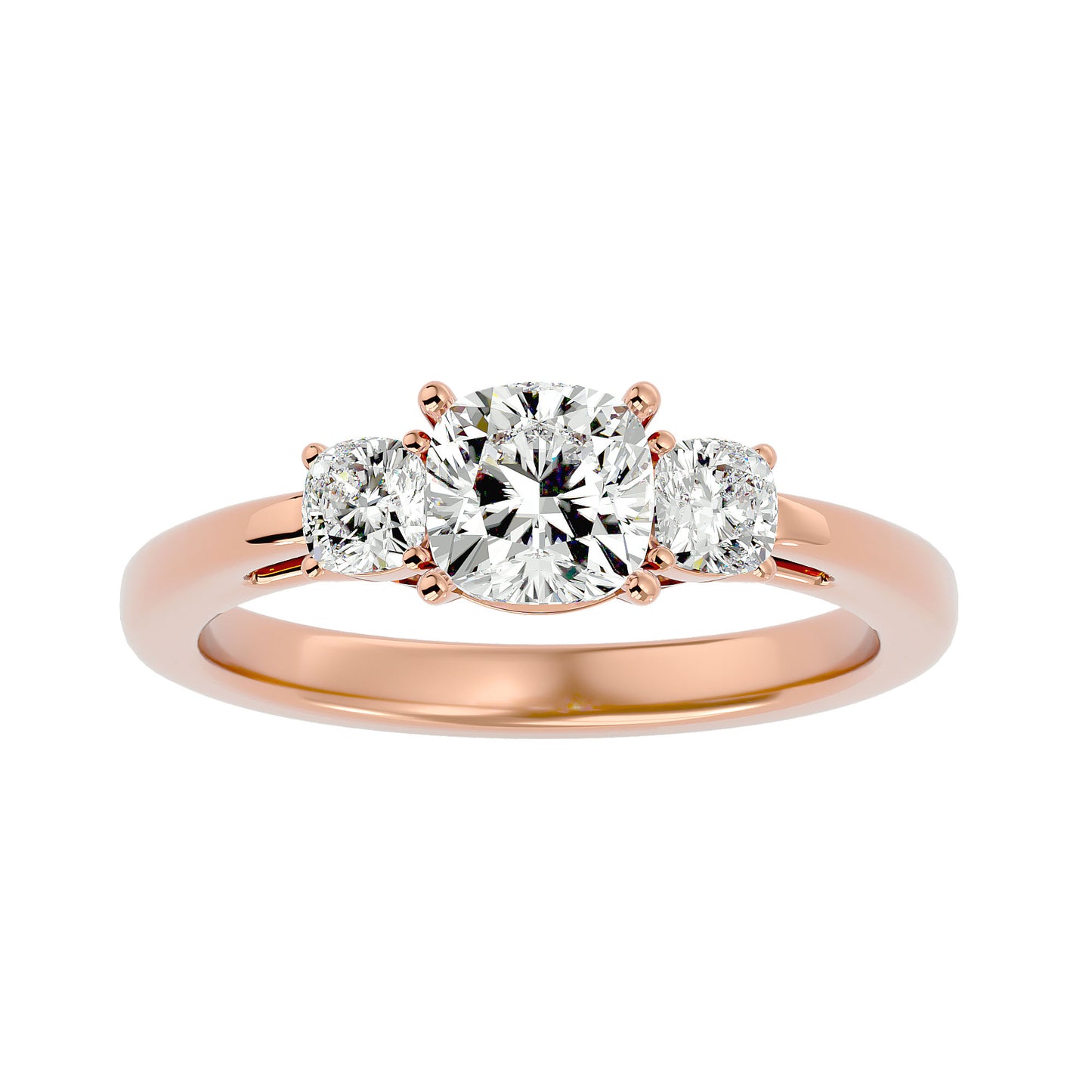 Nazlı three stone diamond engagement ring