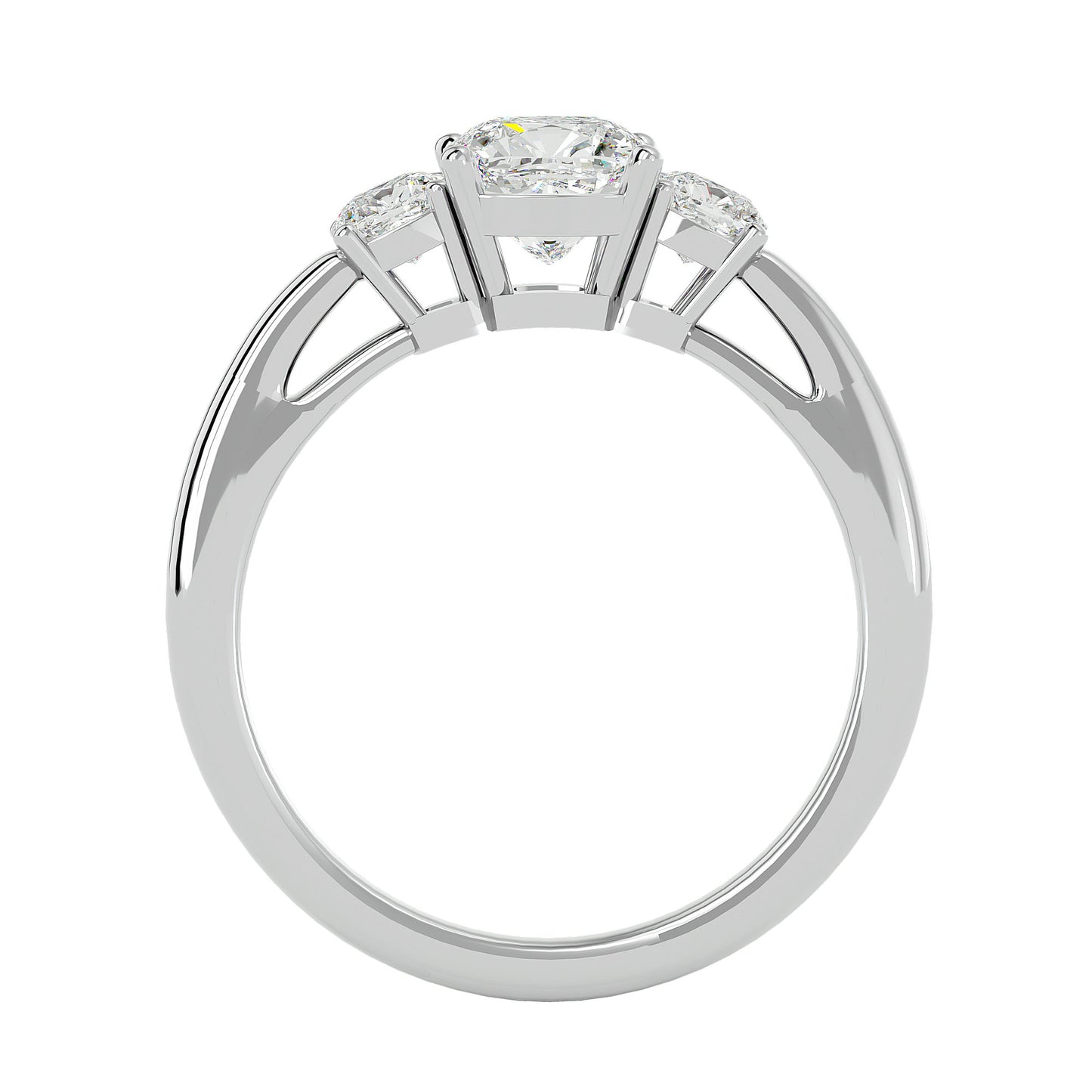 Nazlı three stone diamond engagement ring