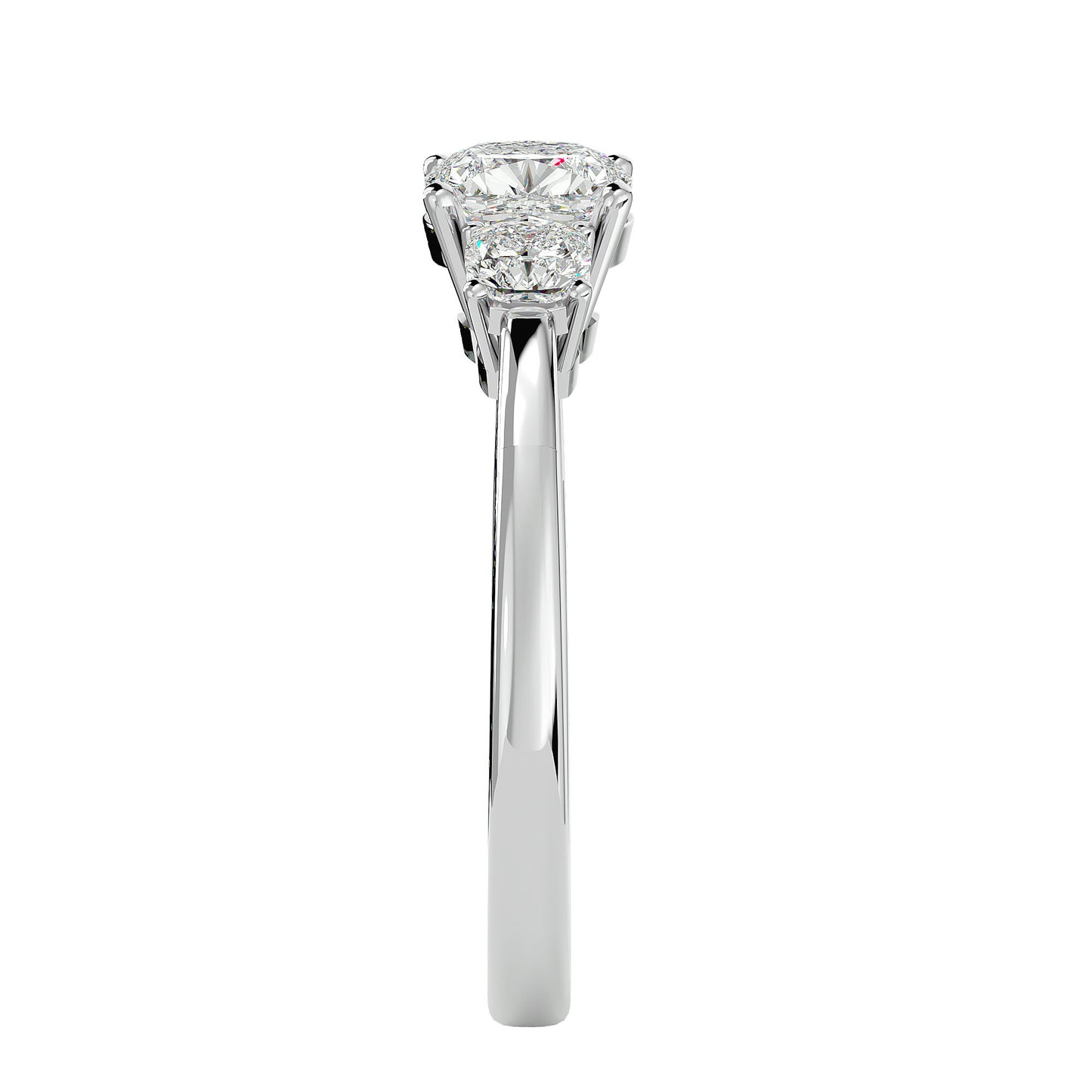 Nazlı three stone diamond engagement ring