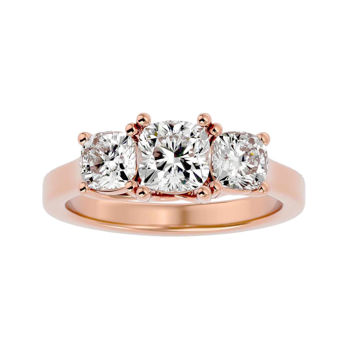 Seda side cushion diamond engagement ring