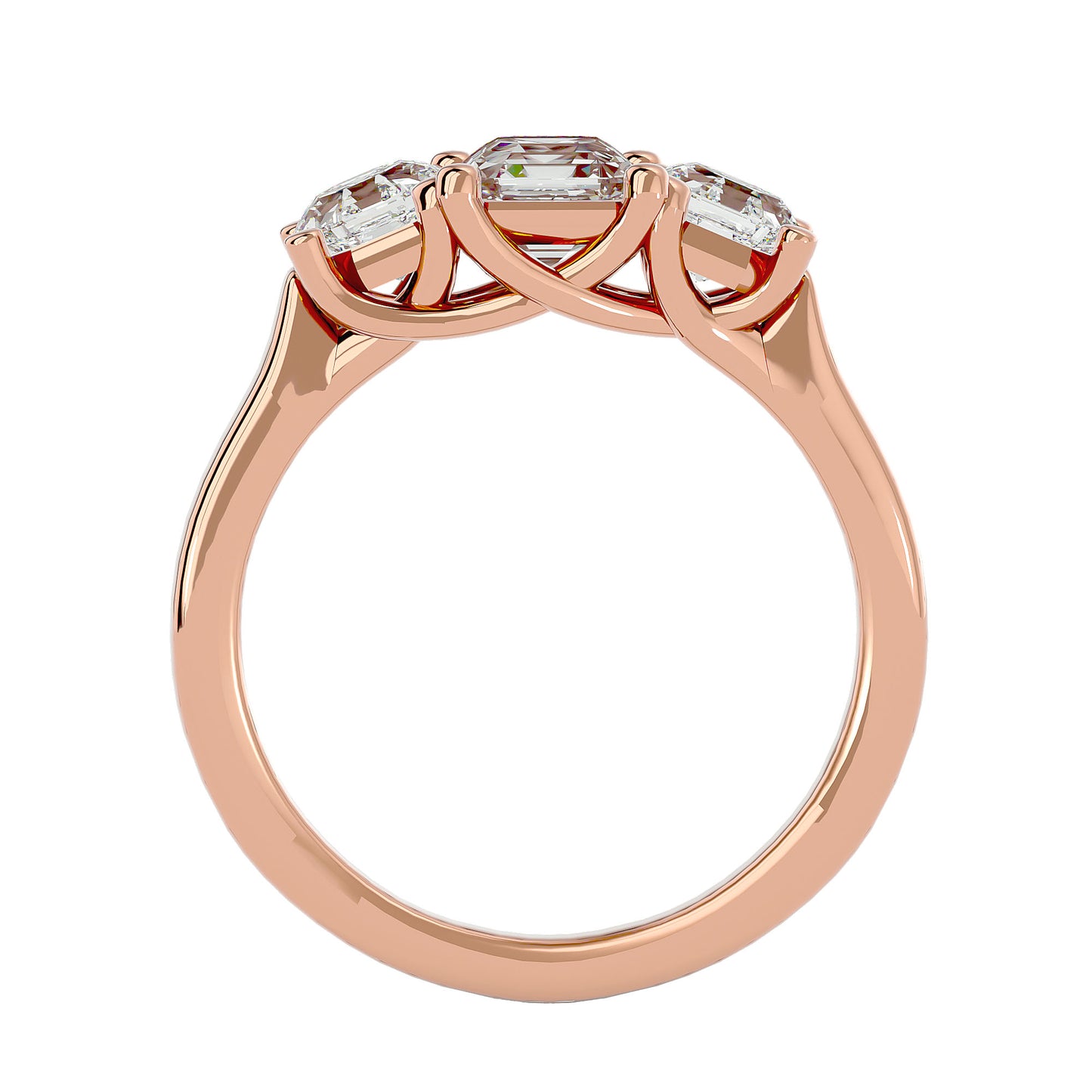 Gülben side octagon diamond engagement ring