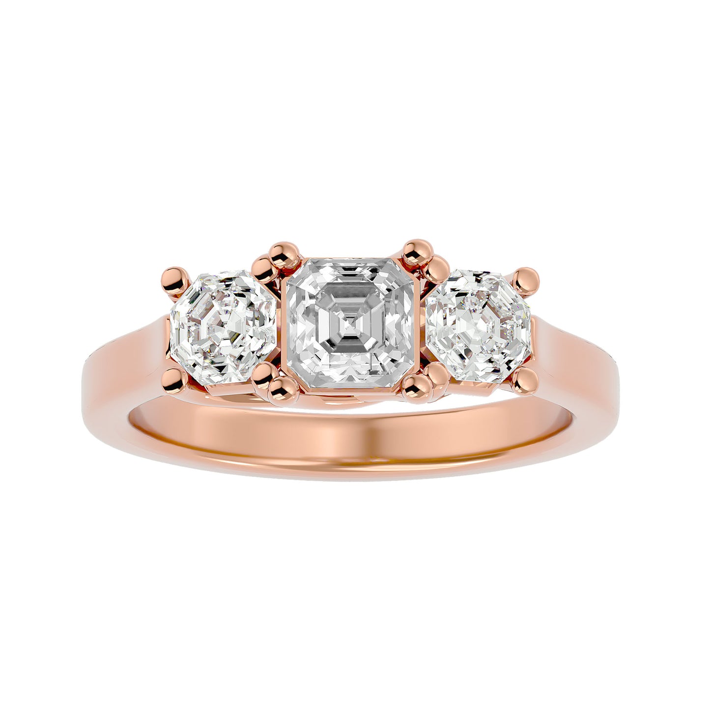 Gülben side octagon diamond engagement ring