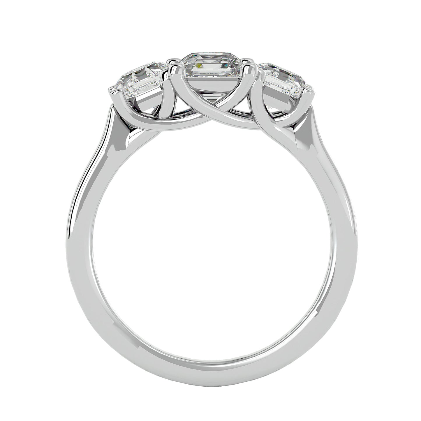 Gülben side octagon diamond engagement ring
