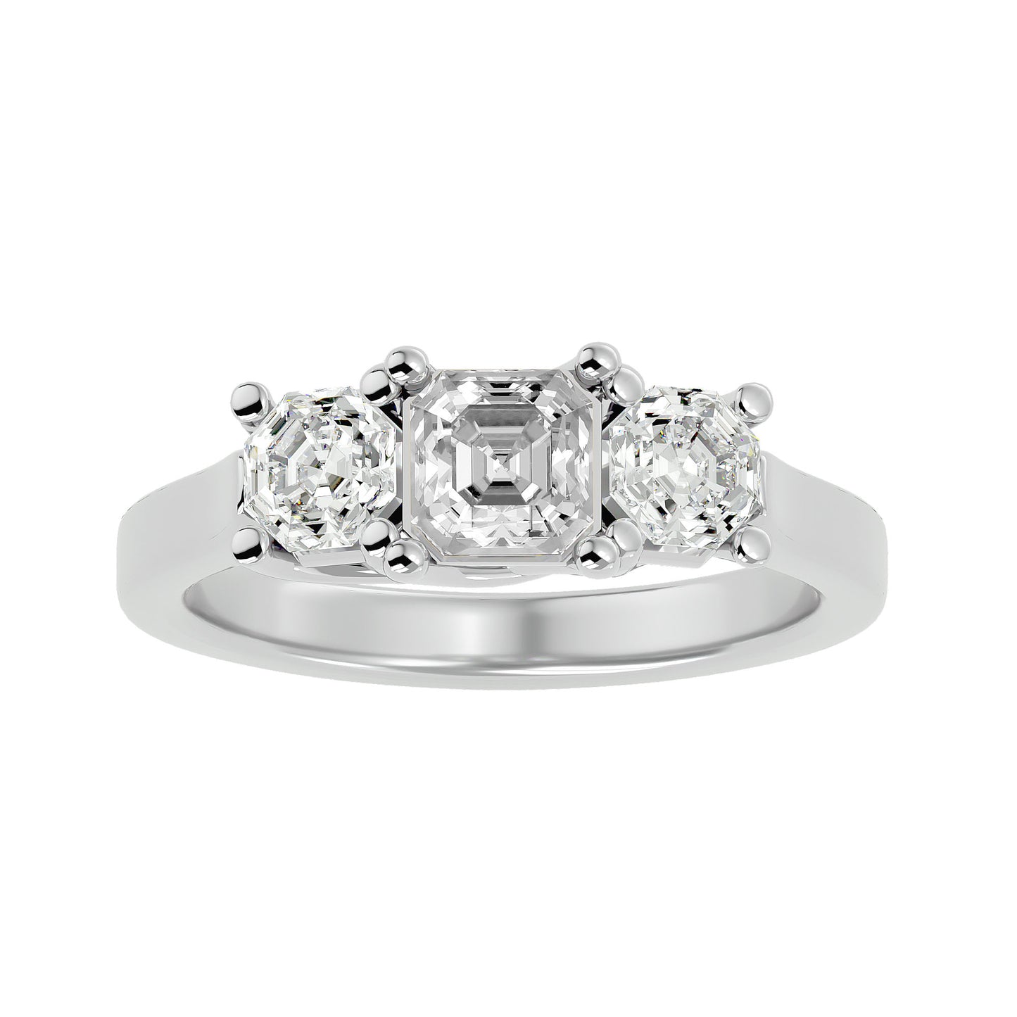 Gülben side octagon diamond engagement ring