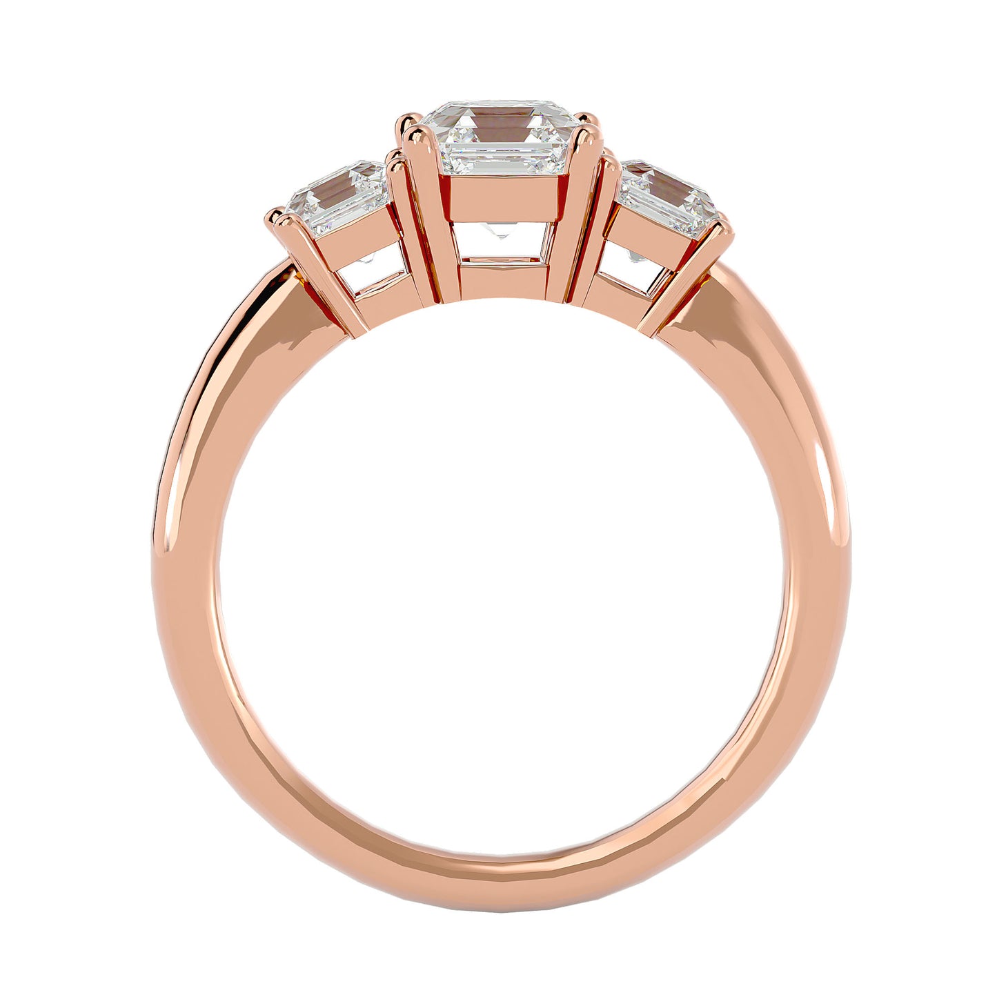 Rüya side emerald diamond engagement ring