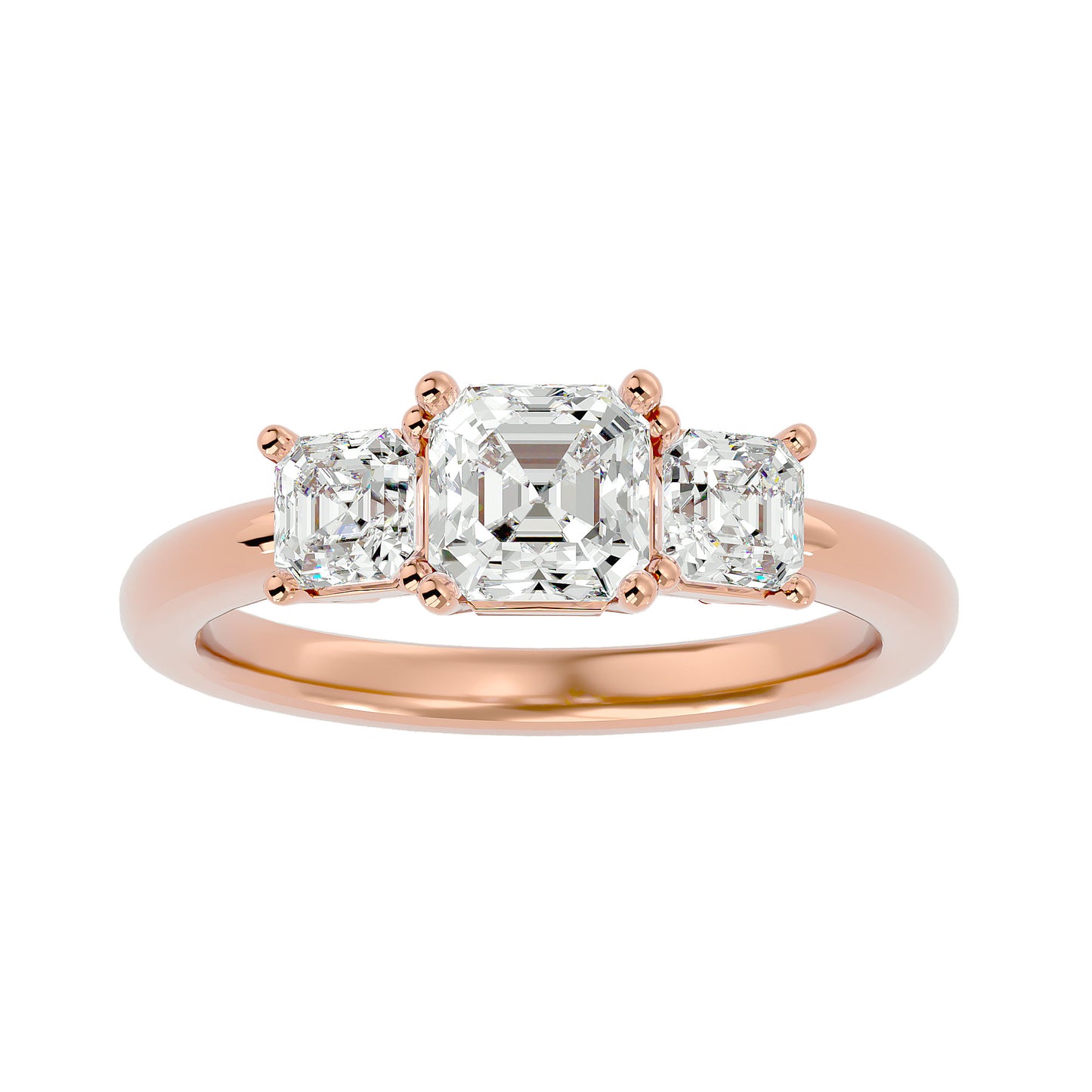 Rüya side emerald diamond engagement ring