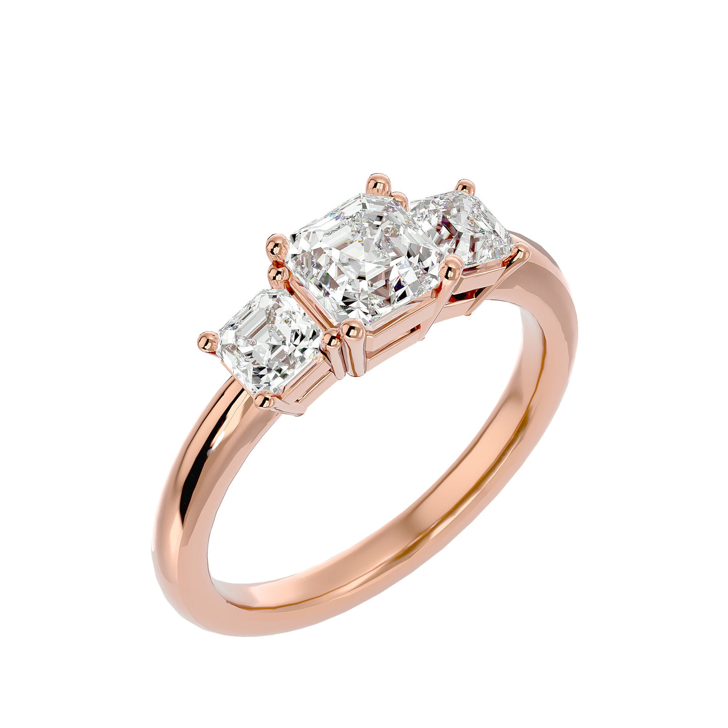 Rüya side emerald diamond engagement ring
