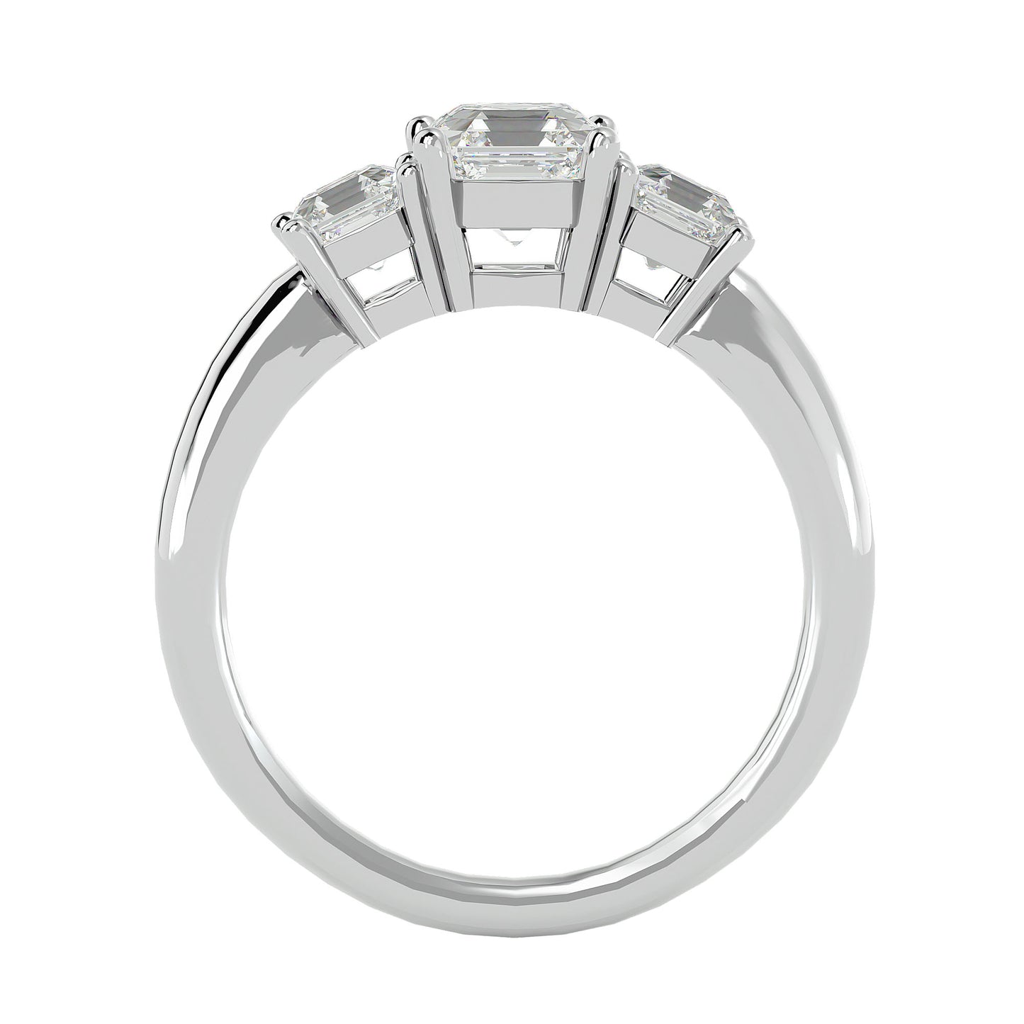 Rüya side emerald diamond engagement ring