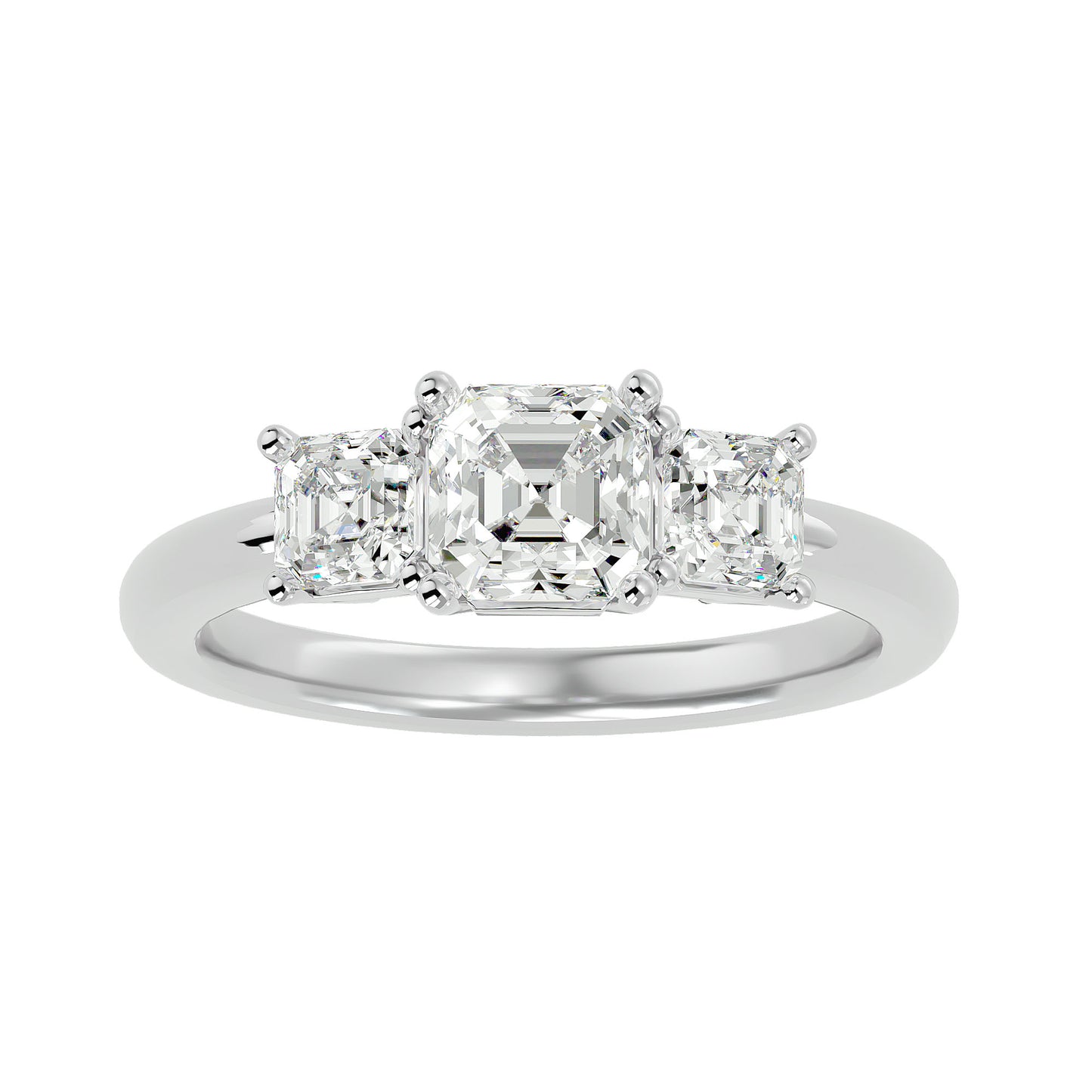 Rüya side emerald diamond engagement ring