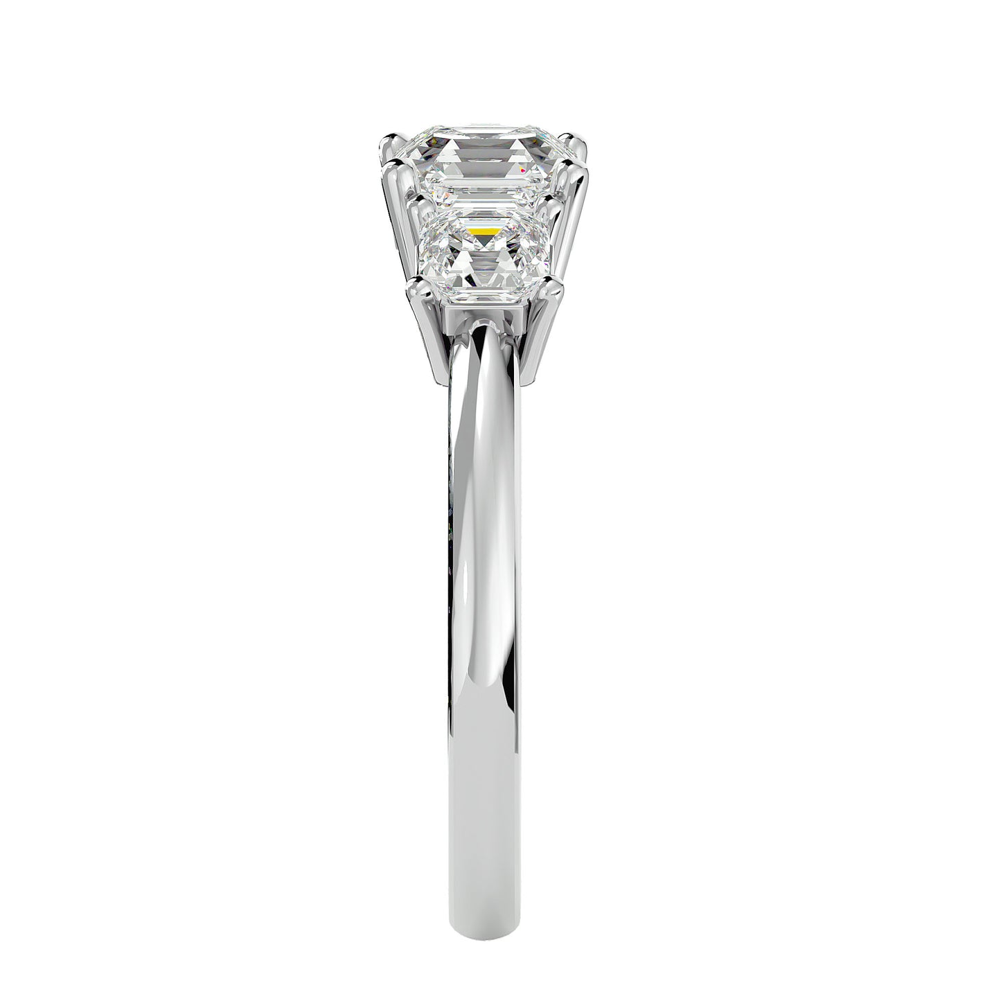 Rüya side emerald diamond engagement ring