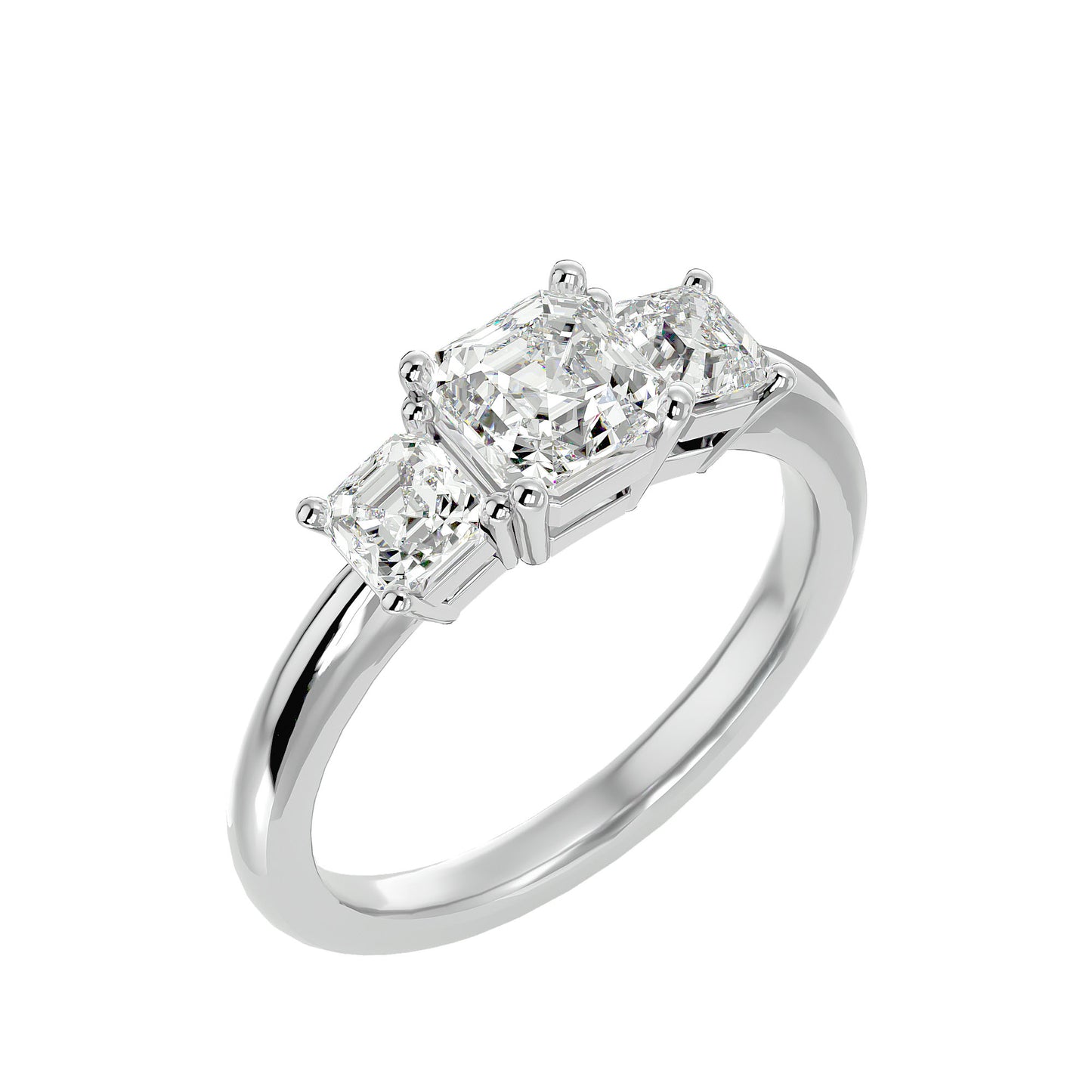 Rüya side emerald diamond engagement ring