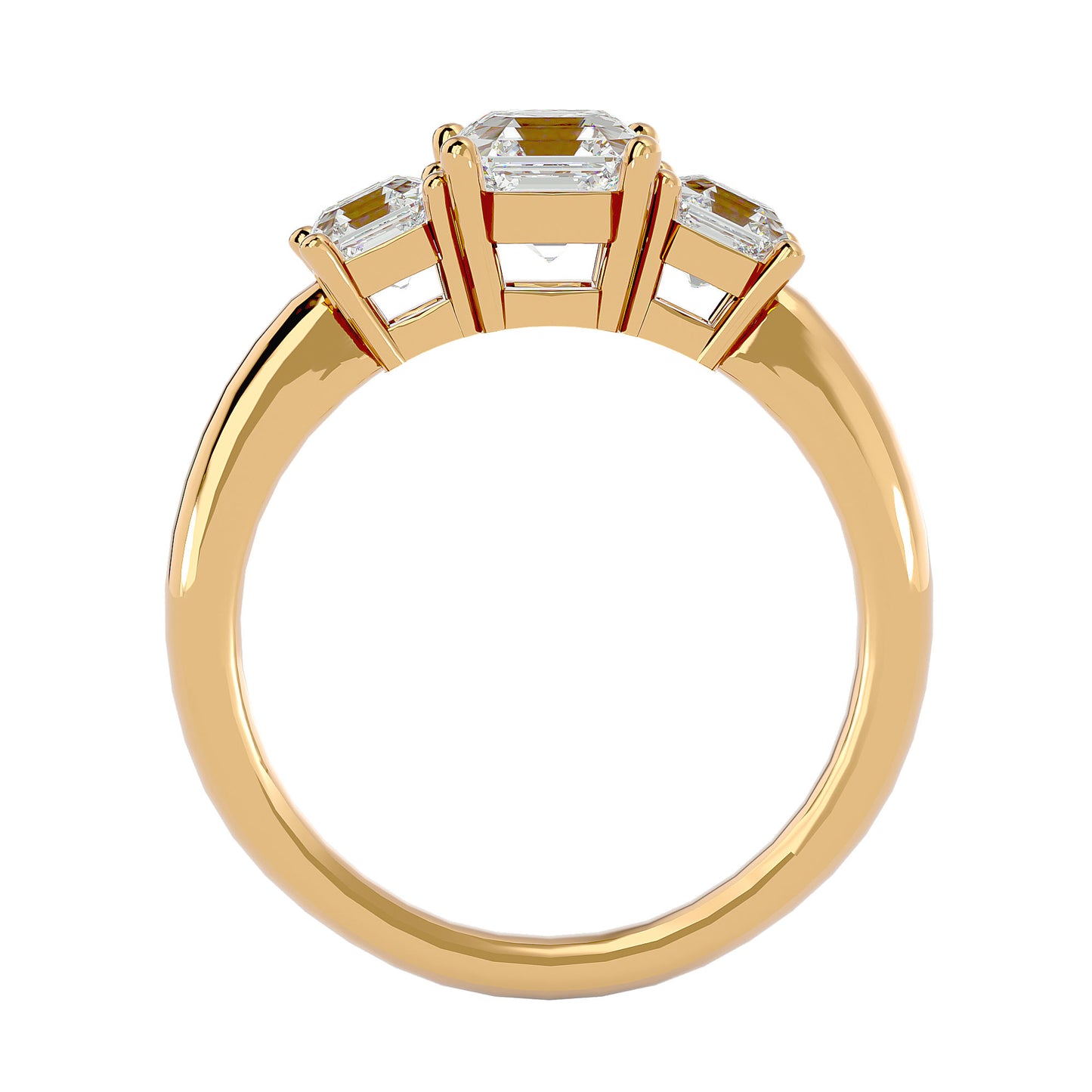 Rüya side emerald diamond engagement ring
