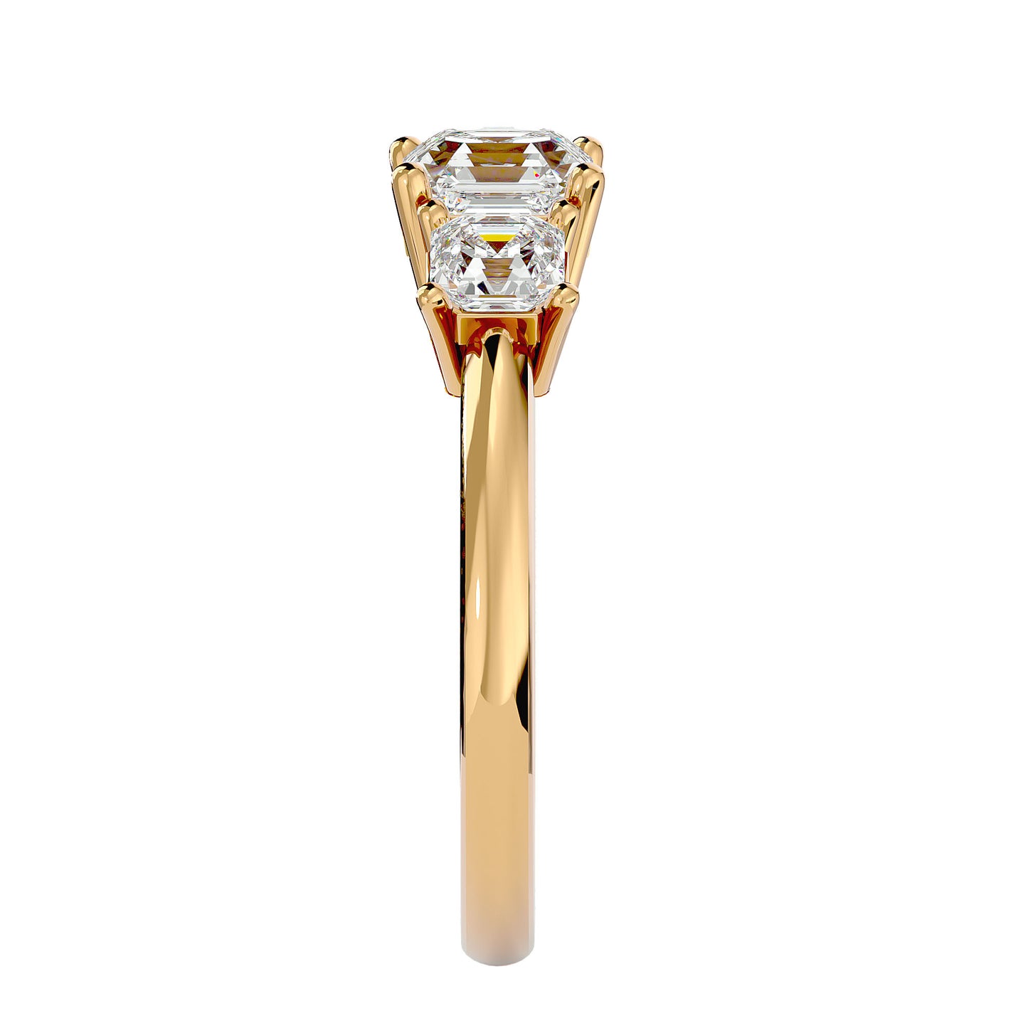 Rüya side emerald diamond engagement ring