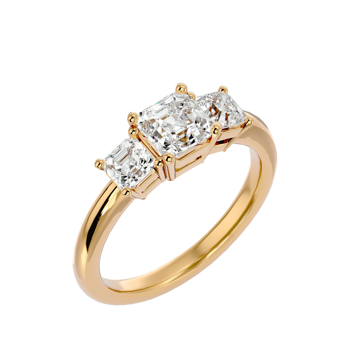 Rüya side emerald diamond engagement ring
