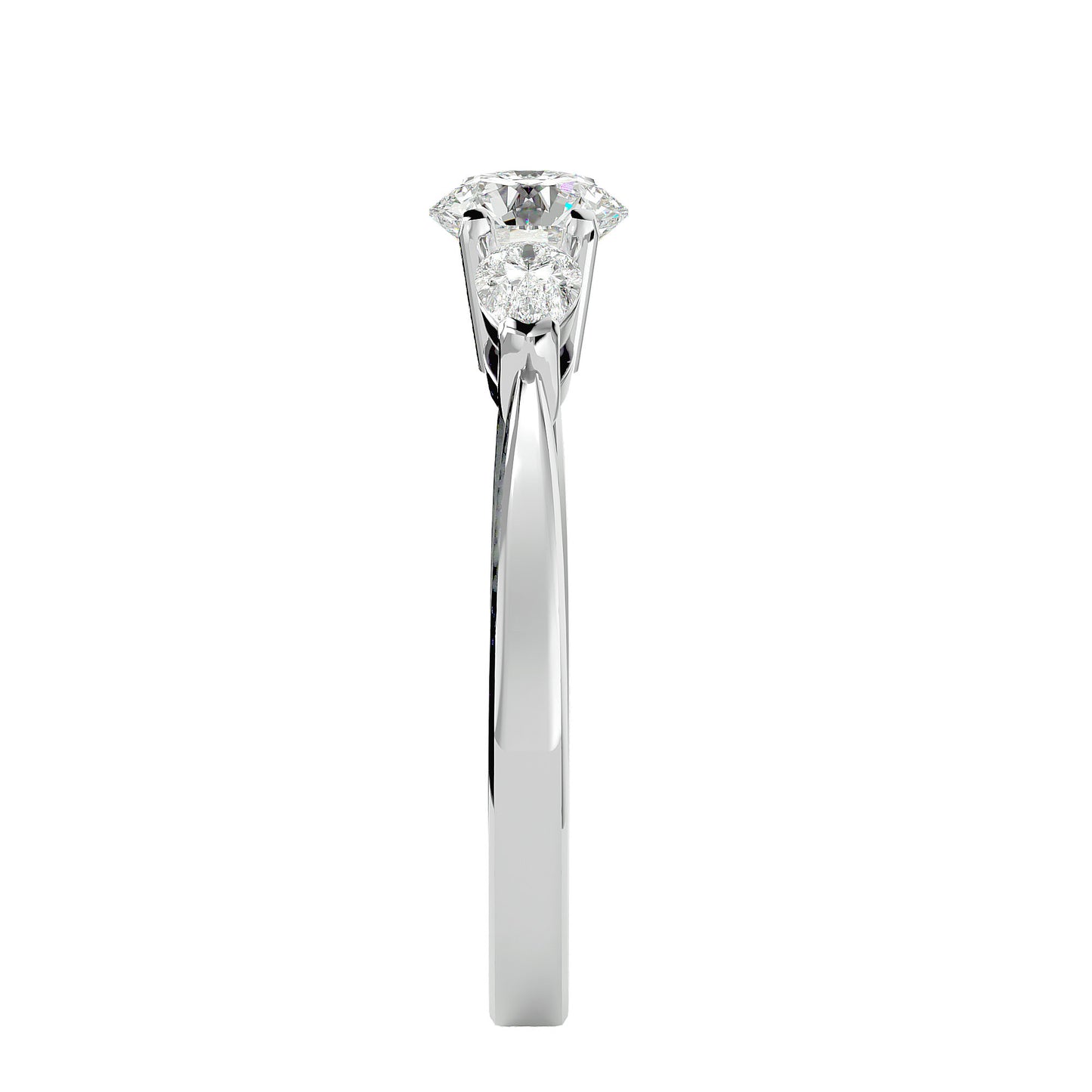 Maartje side pear diamond engagement ring