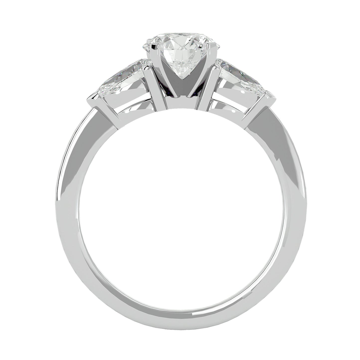 Lieke side pear diamond engagement ring
