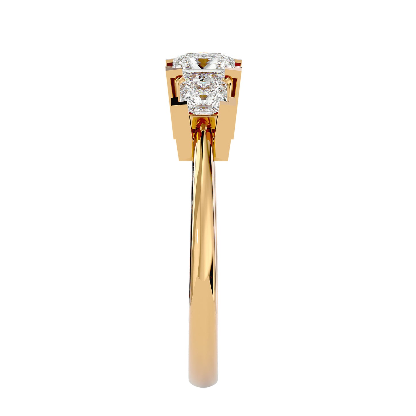 Tess side princess diamond engagement ring
