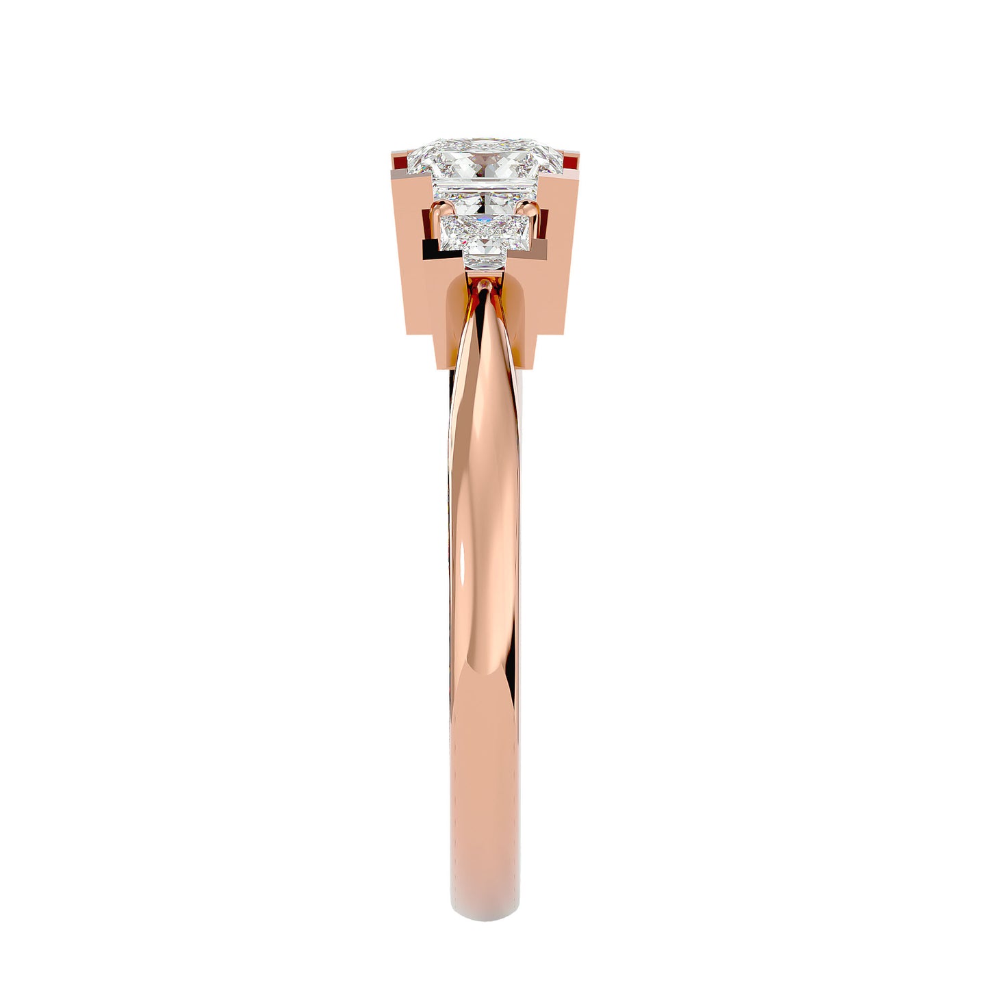 Elin side princess diamond engagement ring