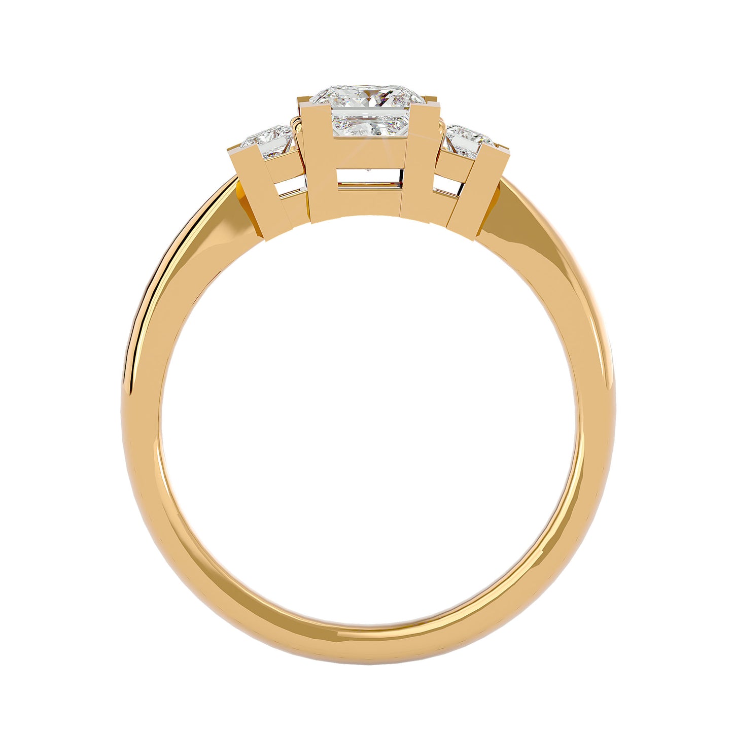 Elin side princess diamond engagement ring