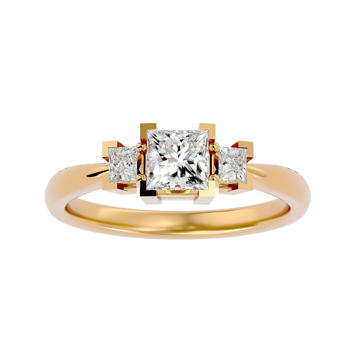 Elin side princess diamond engagement ring