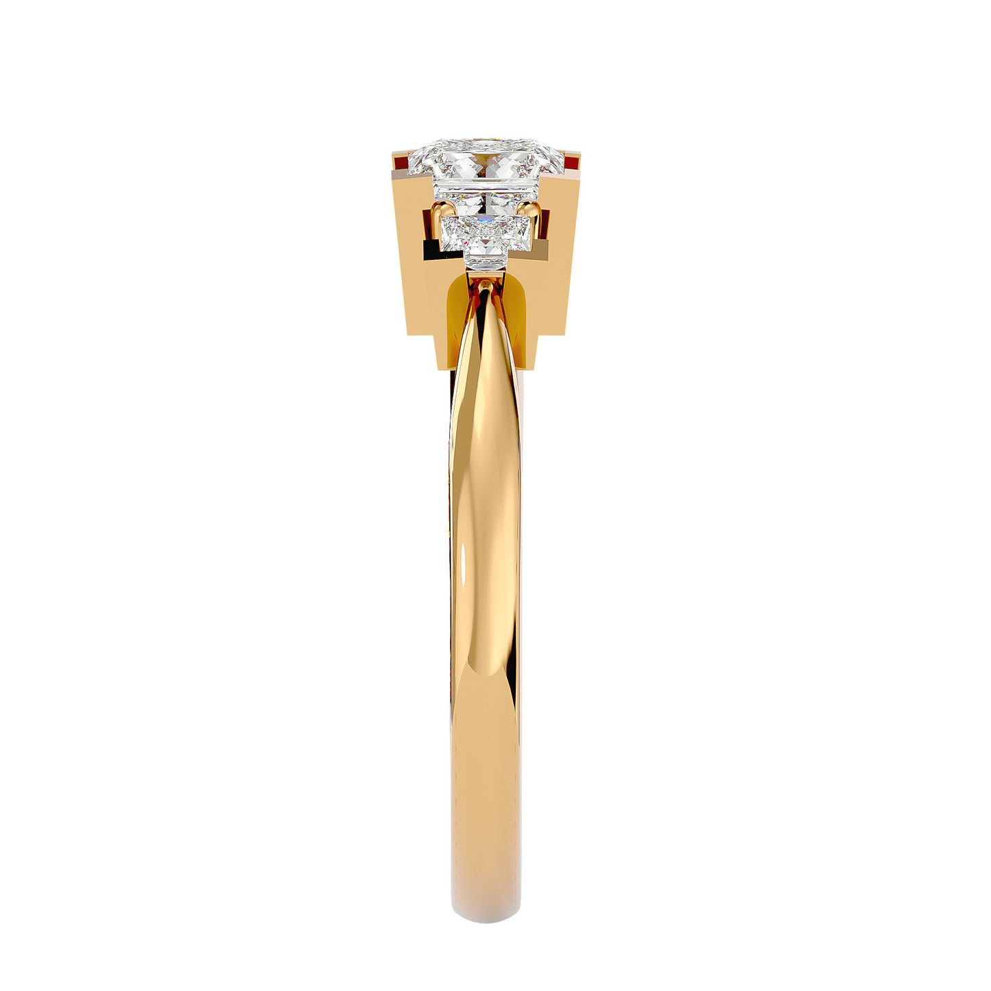Elin side princess diamond engagement ring