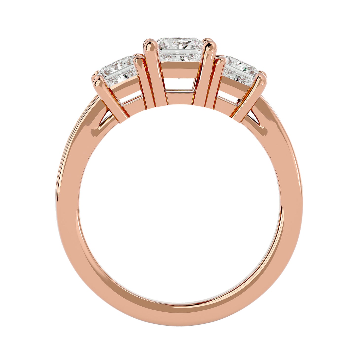 Lotte side princess diamond engagement ring