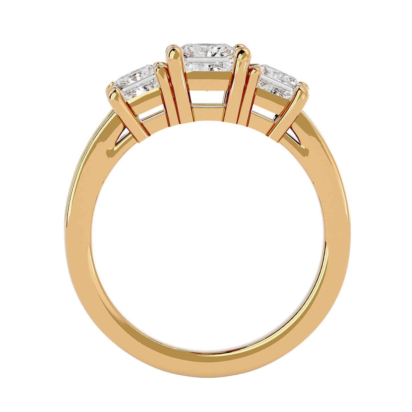Lotte side princess diamond engagement ring
