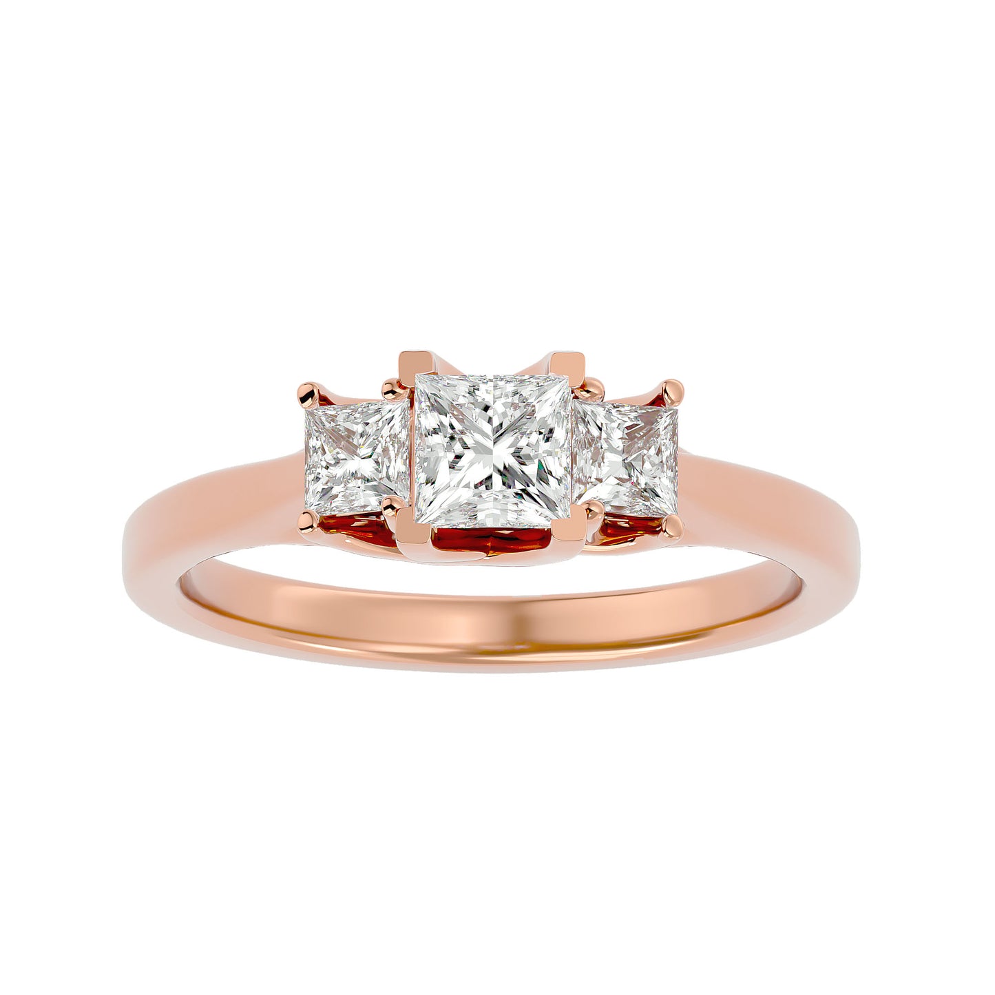 Sarina side princess diamond engagement ring