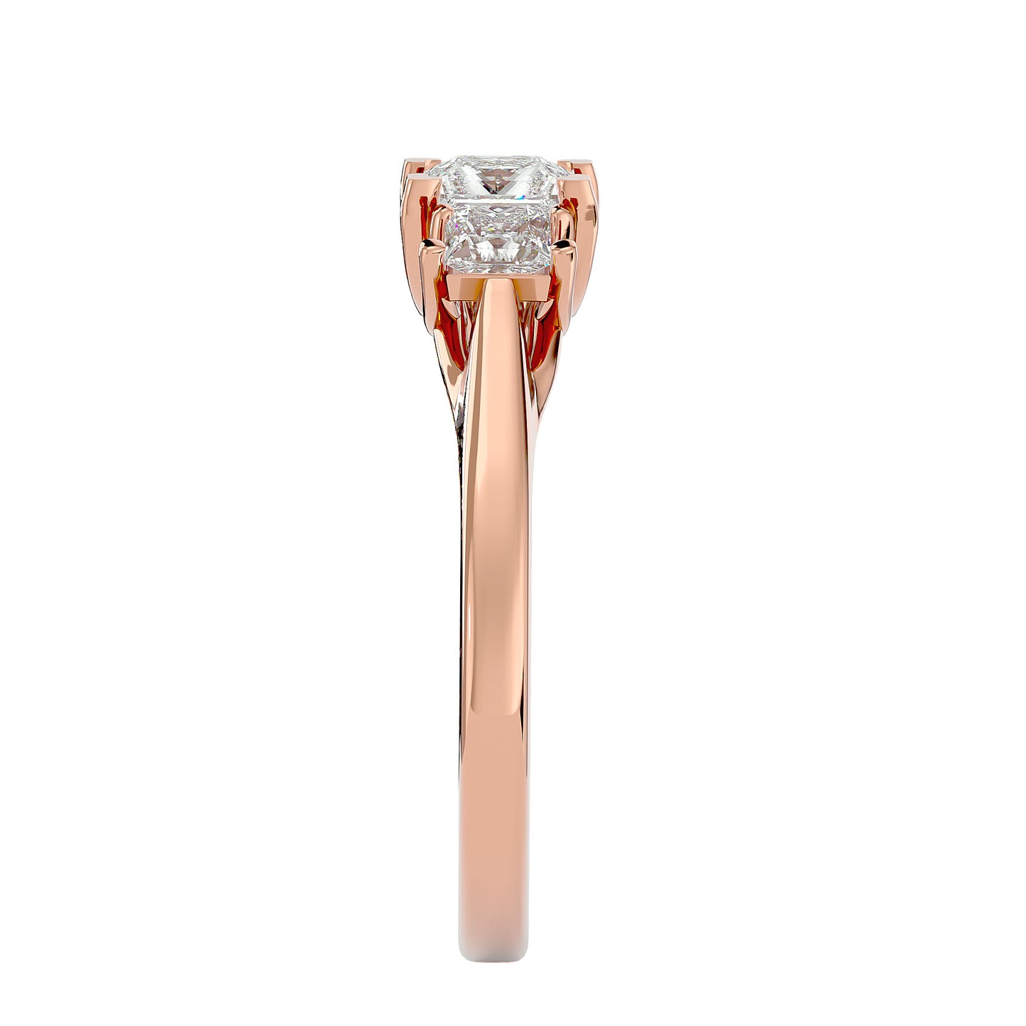 Sarina side princess diamond engagement ring