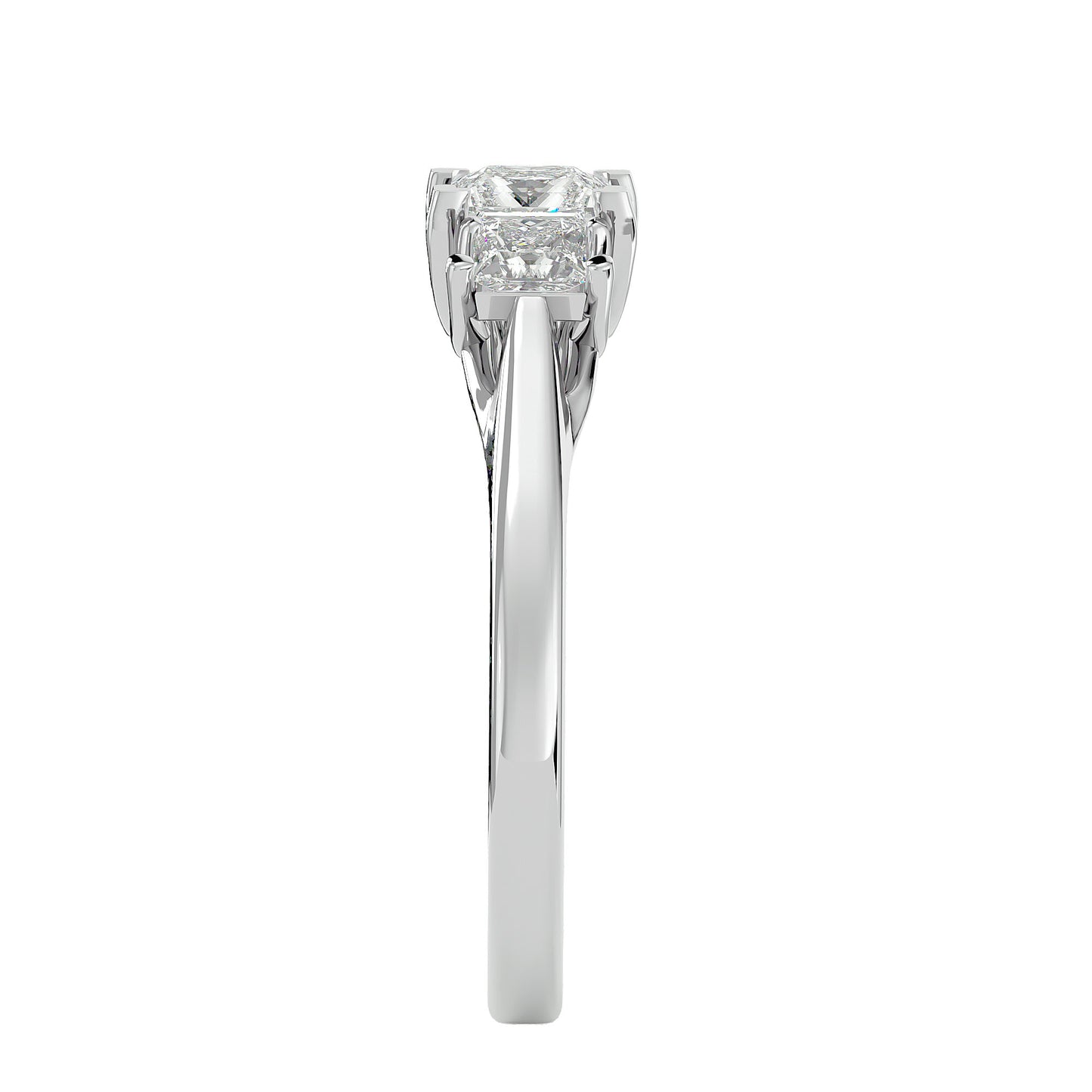 Sarina side princess diamond engagement ring