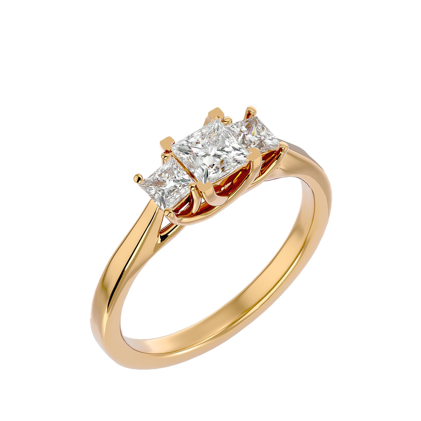 Sarina side princess diamond engagement ring