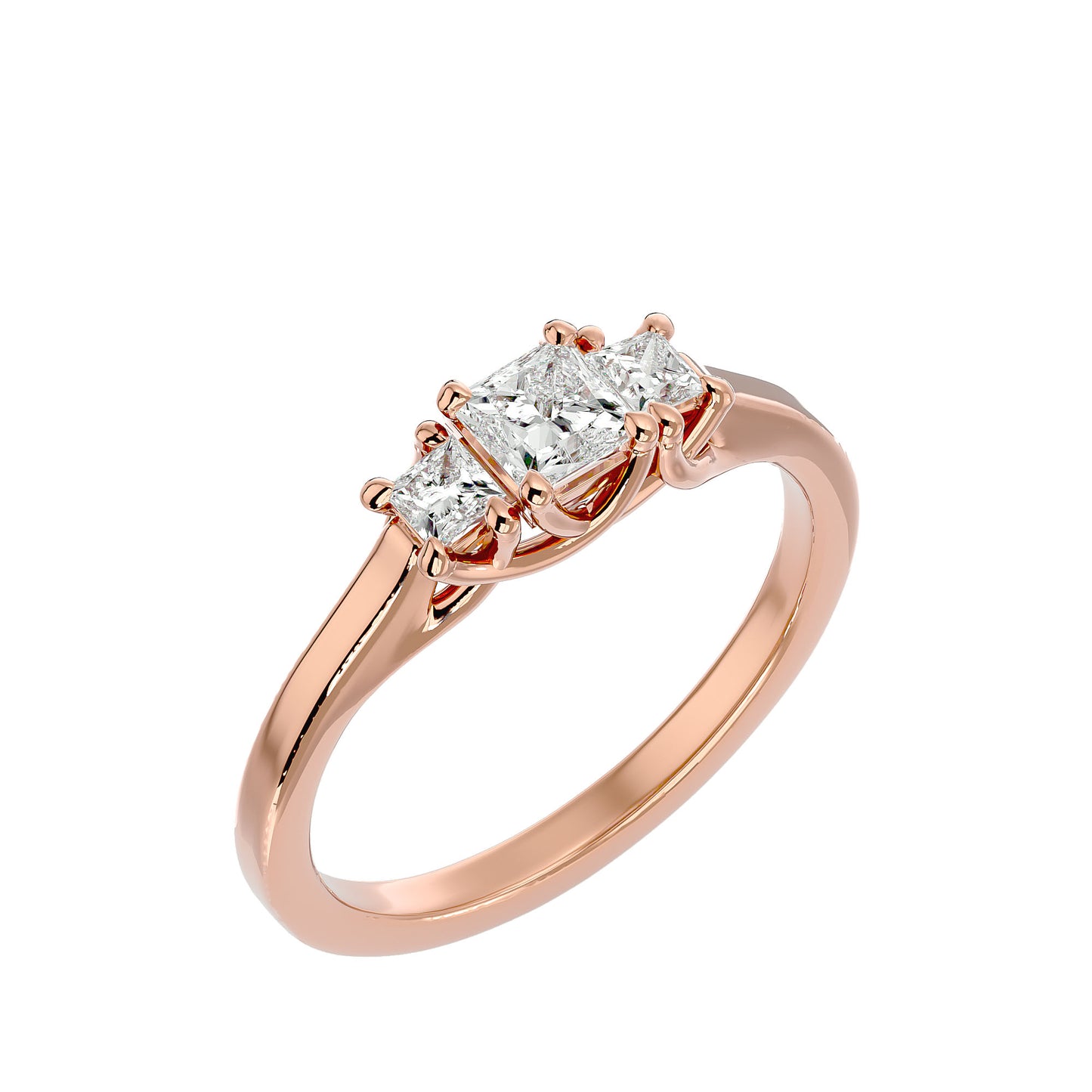 Chiara side princess diamond engagement ring