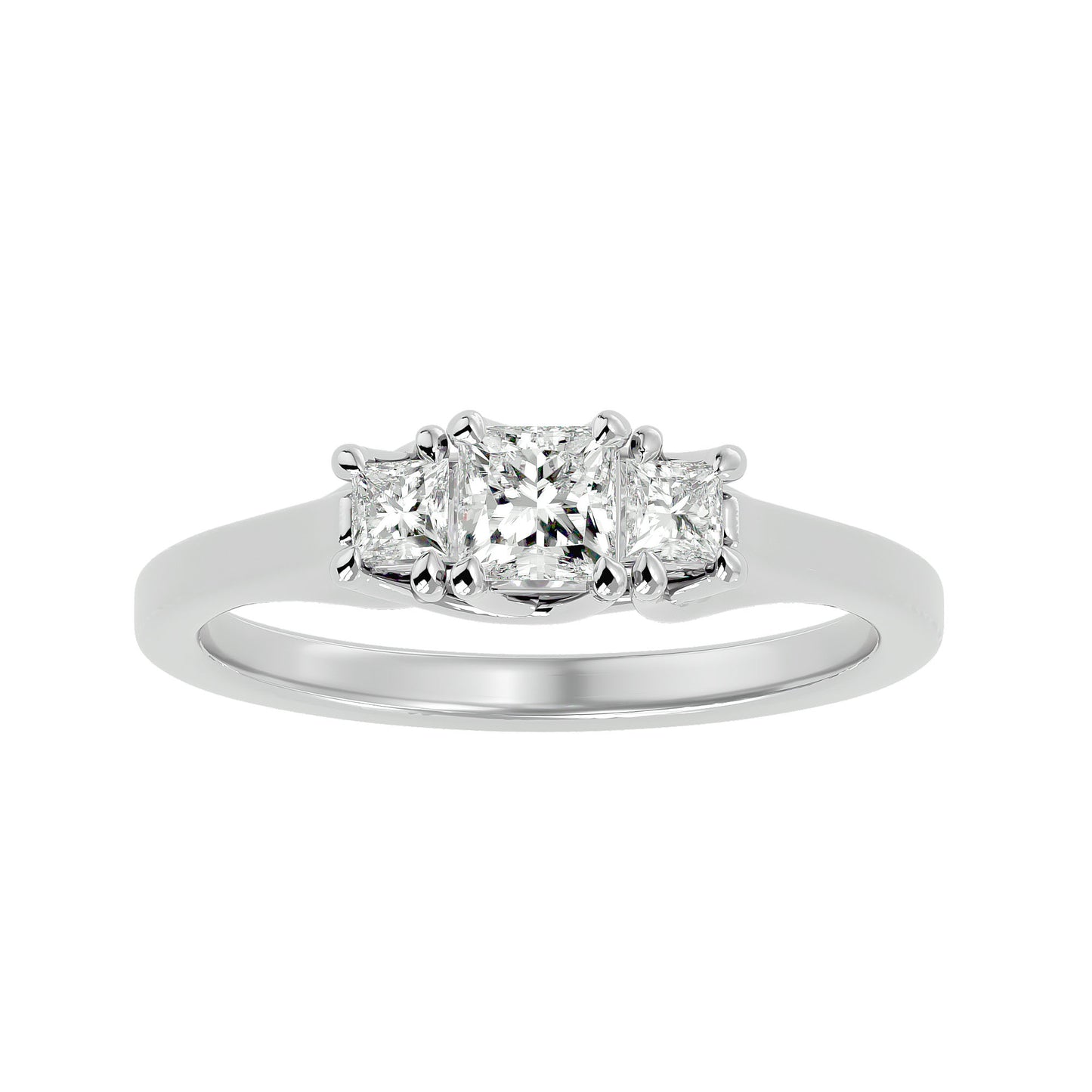 Chiara side princess diamond engagement ring