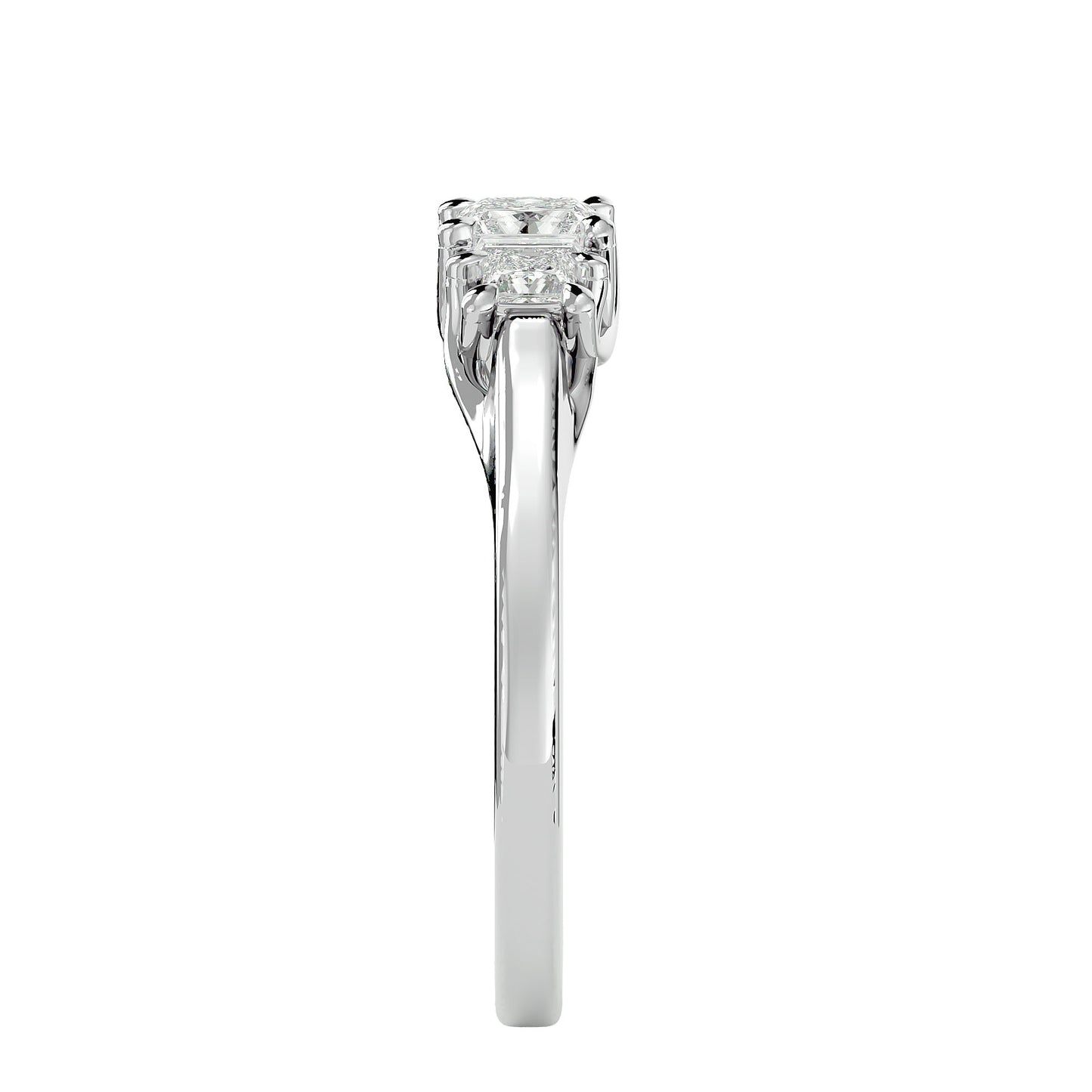Chiara side princess diamond engagement ring