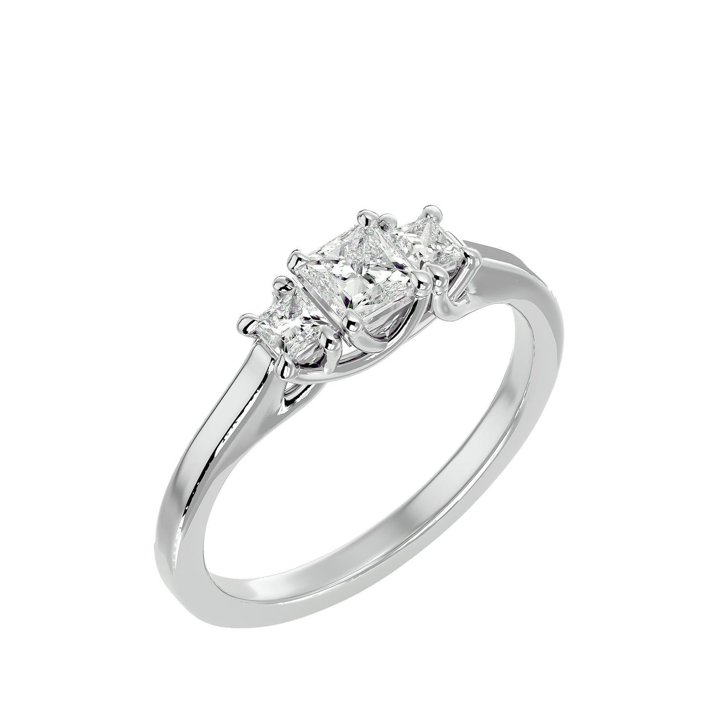 Chiara side princess diamond engagement ring